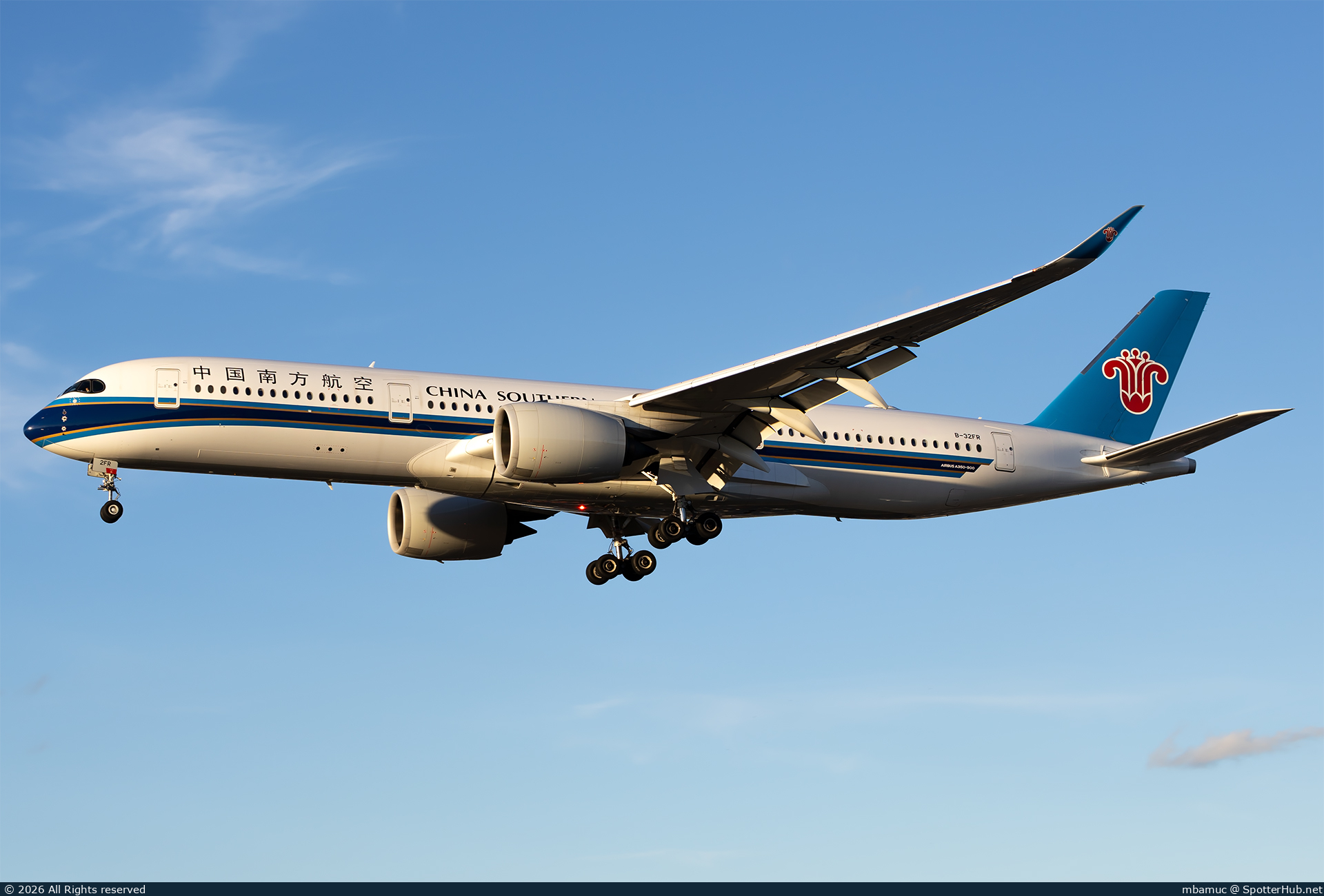 Photo of B-32FR - Airbus A350-941 operated by China Southern Airlines