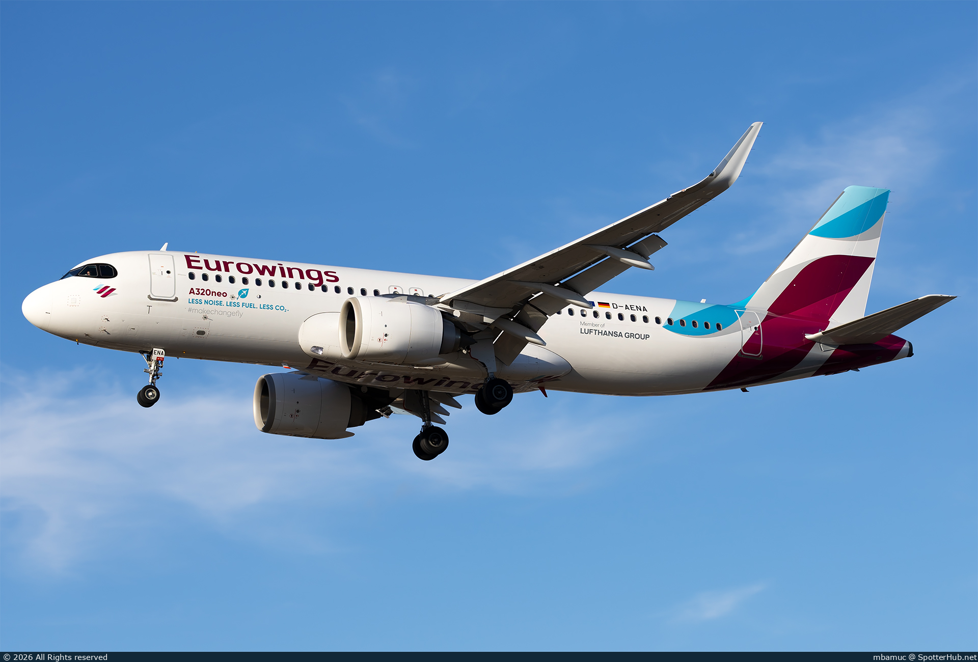Photo of D-AENA - Airbus A320-251N operated by Eurowings