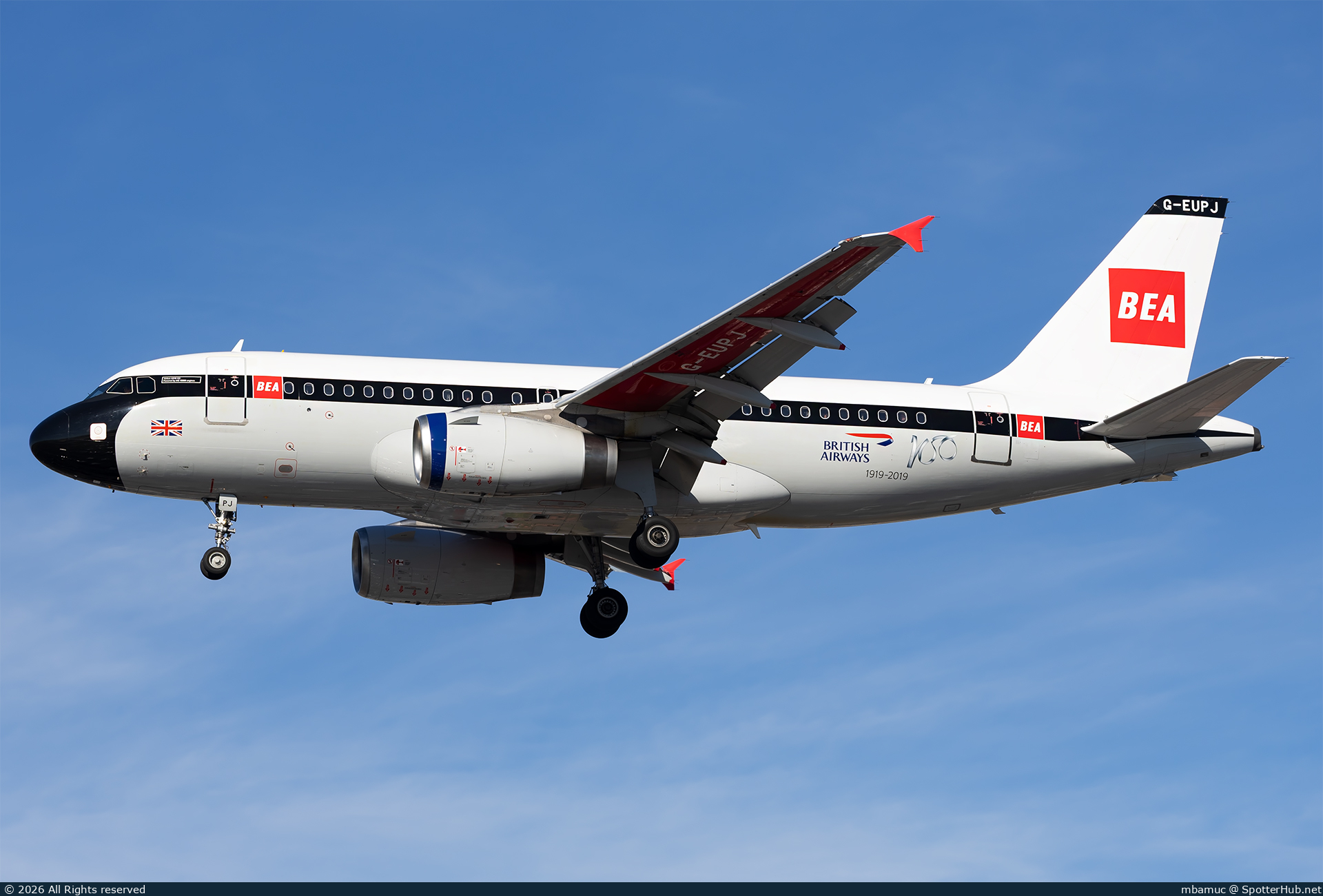 Photo of G-EUPJ - Airbus A319-131 operated by British Airways