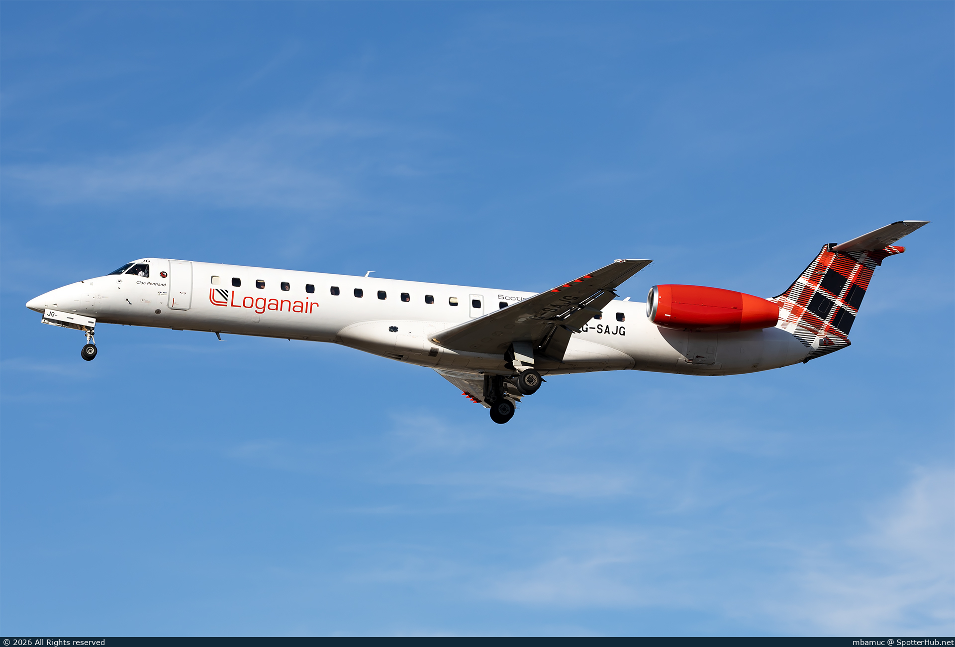 Photo of G-SAJG - Embraer ERJ-145EP operated by Loganair