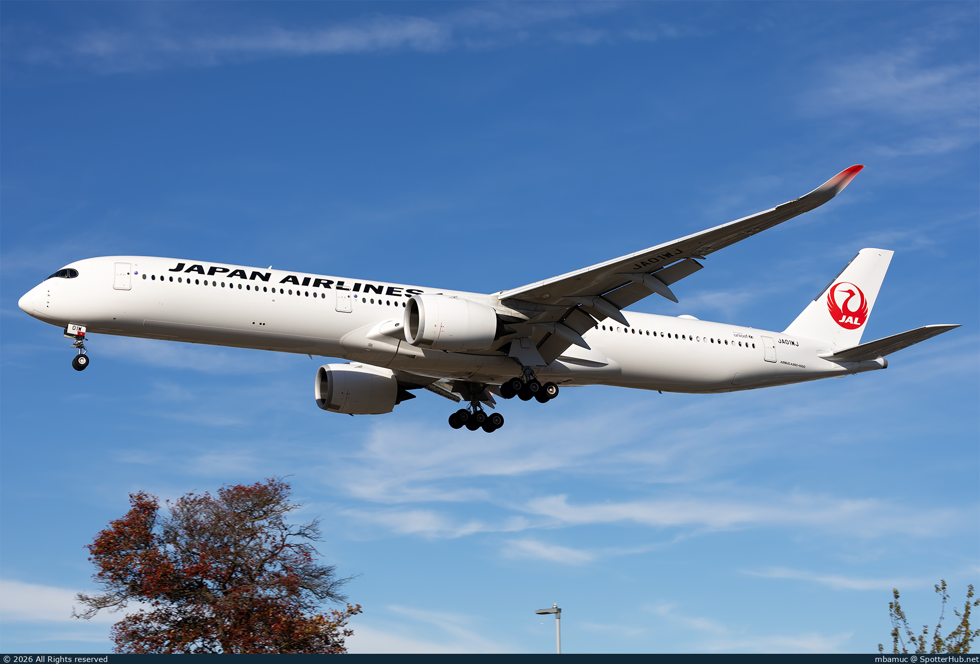 Photo of JA01WJ - Airbus A350-1041 operated by Japan Airlines