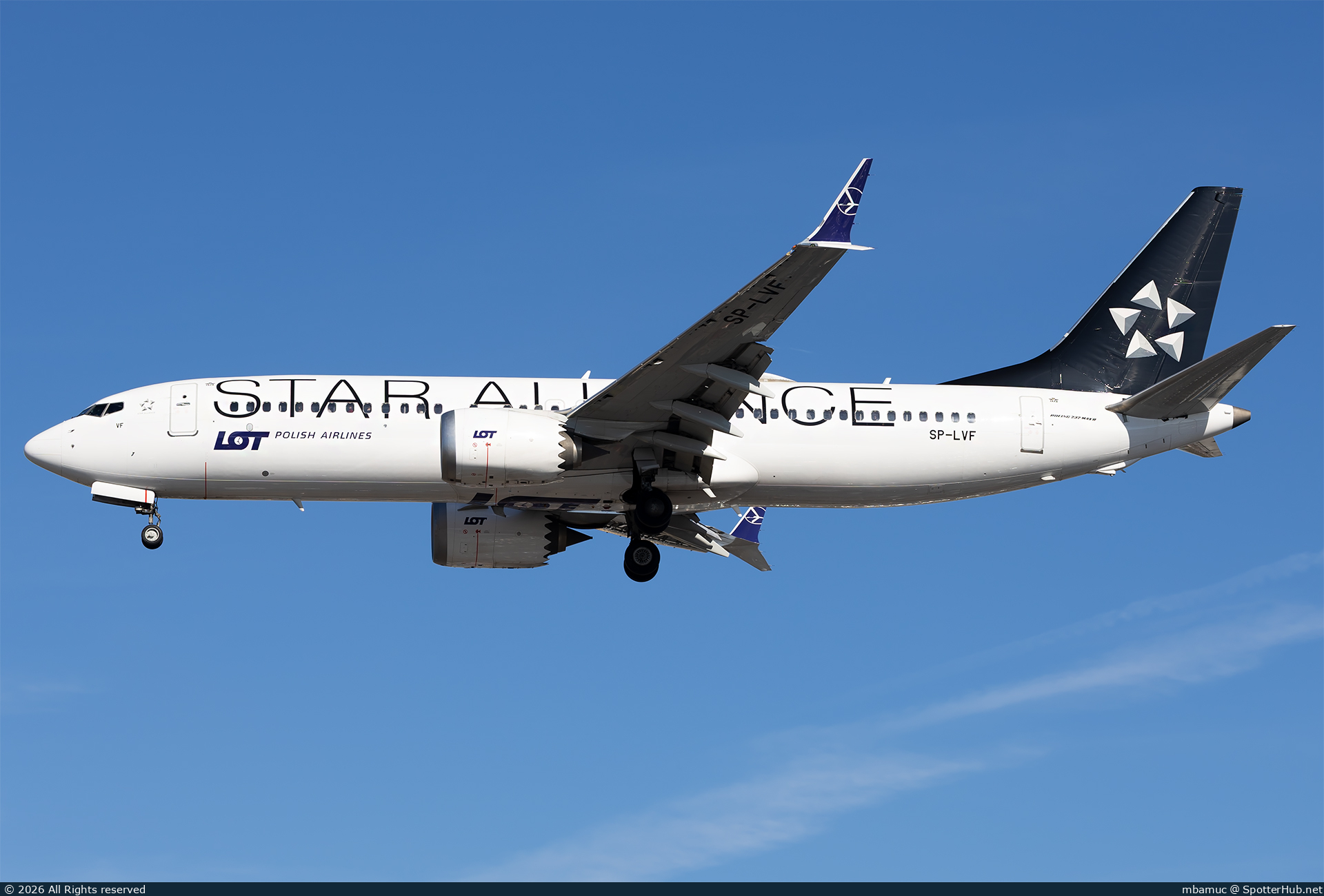 Photo of SP-LVF - Boeing 737 MAX 8 operated by LOT Polish Airlines