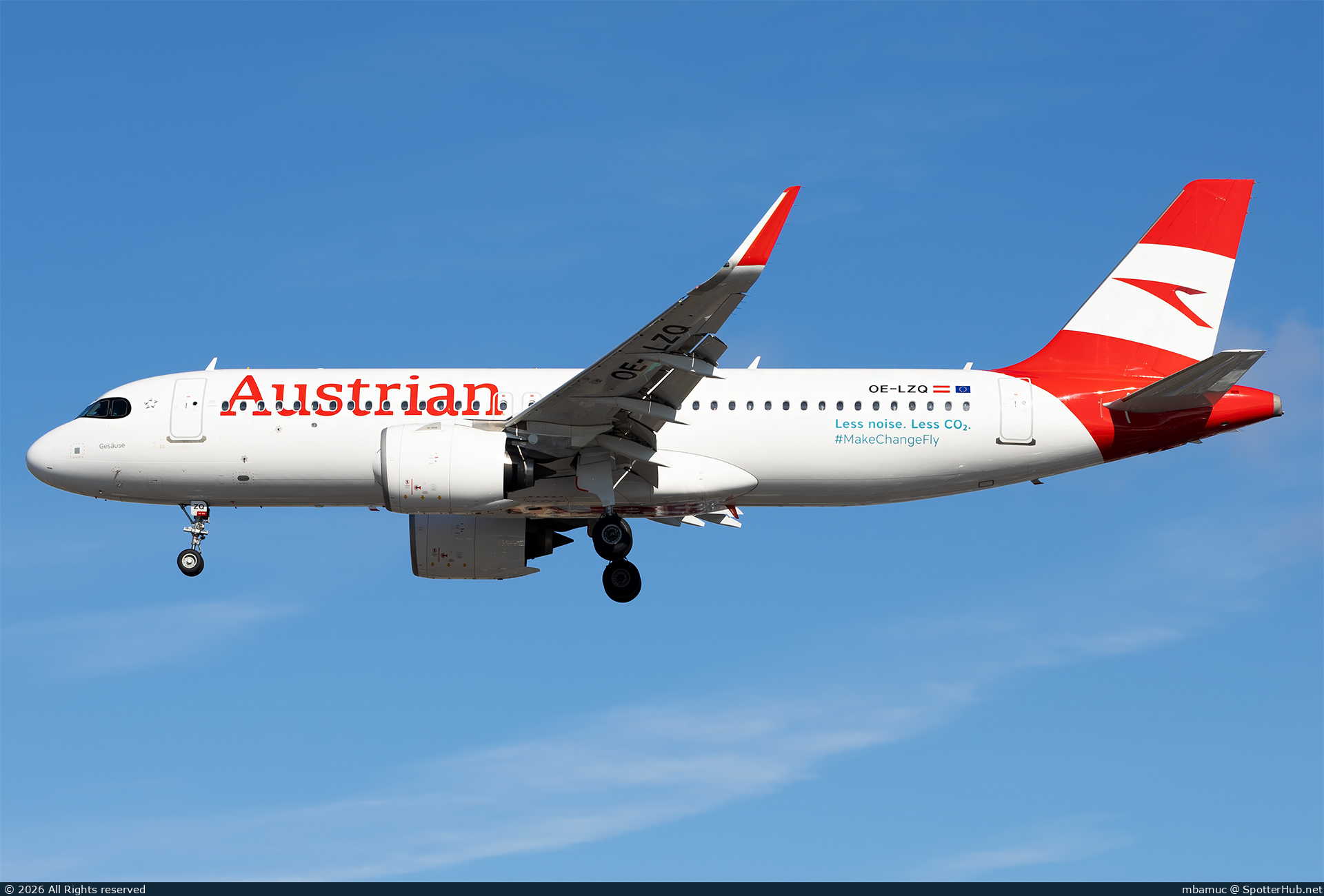 Photo of OE-LZQ - Airbus A320-271N operated by Austrian Airlines