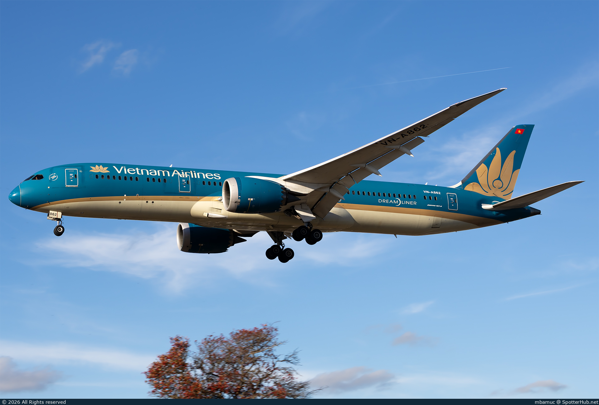 Photo of VN-A862 - Boeing 787-9 Dreamliner operated by Vietnam Airlines