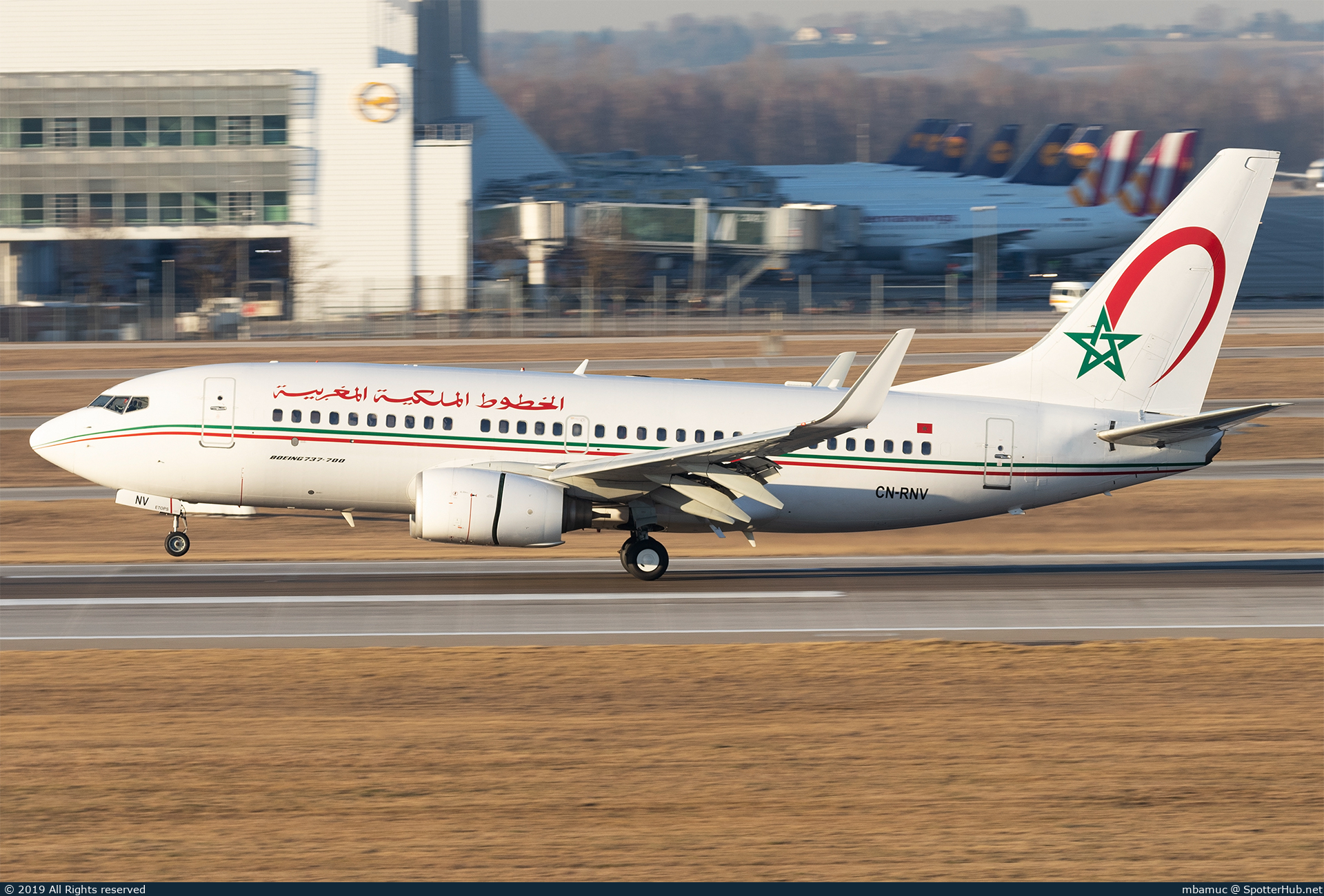 Photo of CN-RNV - Boeing 737-7B6 operated by Royal Air Maroc