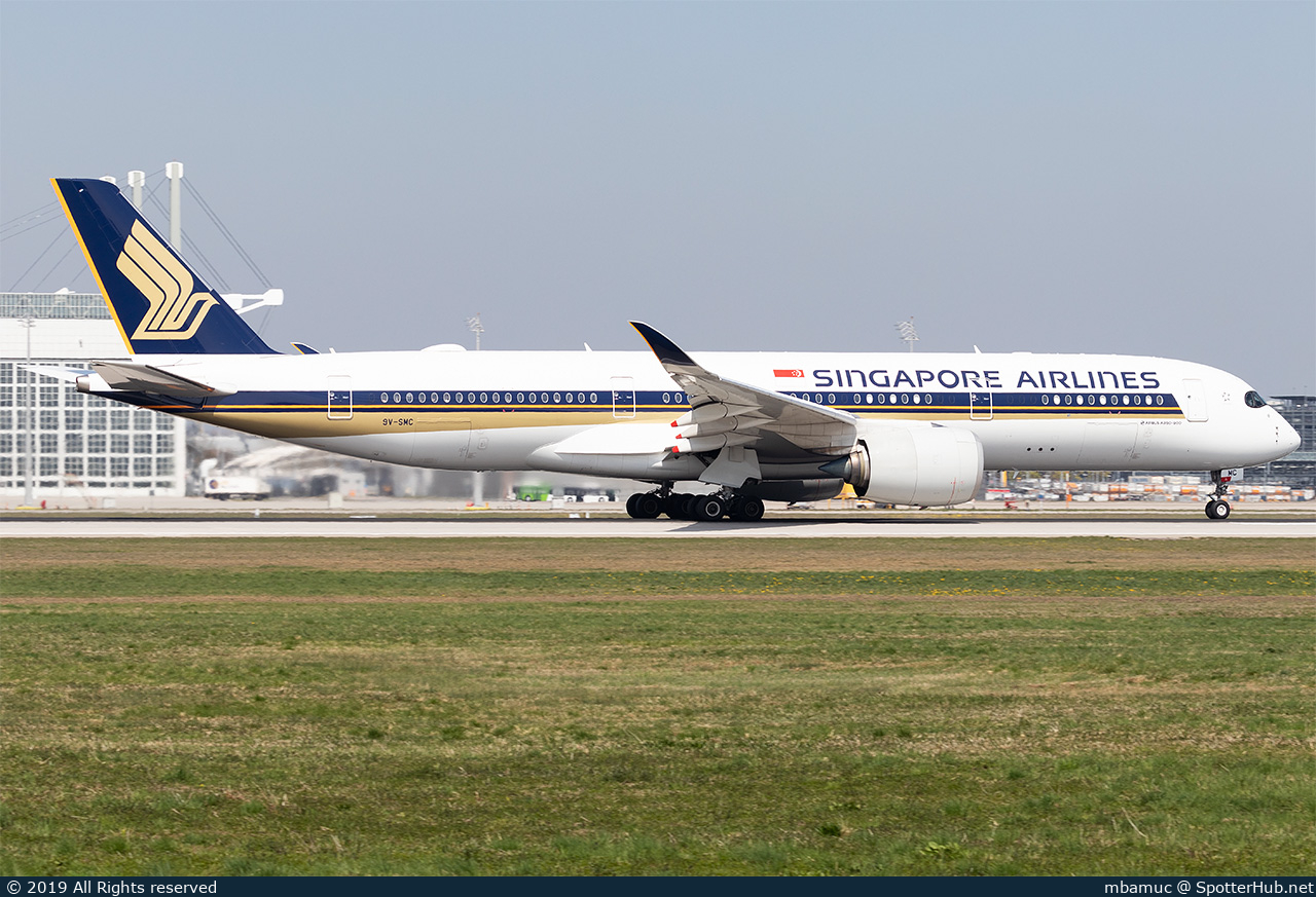 Photo of 9V-SMC - Airbus A350-941 operated by Singapore Airlines