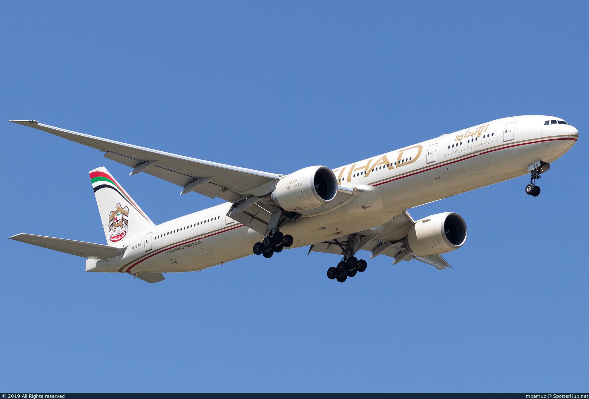 Photo of A6-ETM - Boeing 777-3FX(ER) operated by Etihad Airways