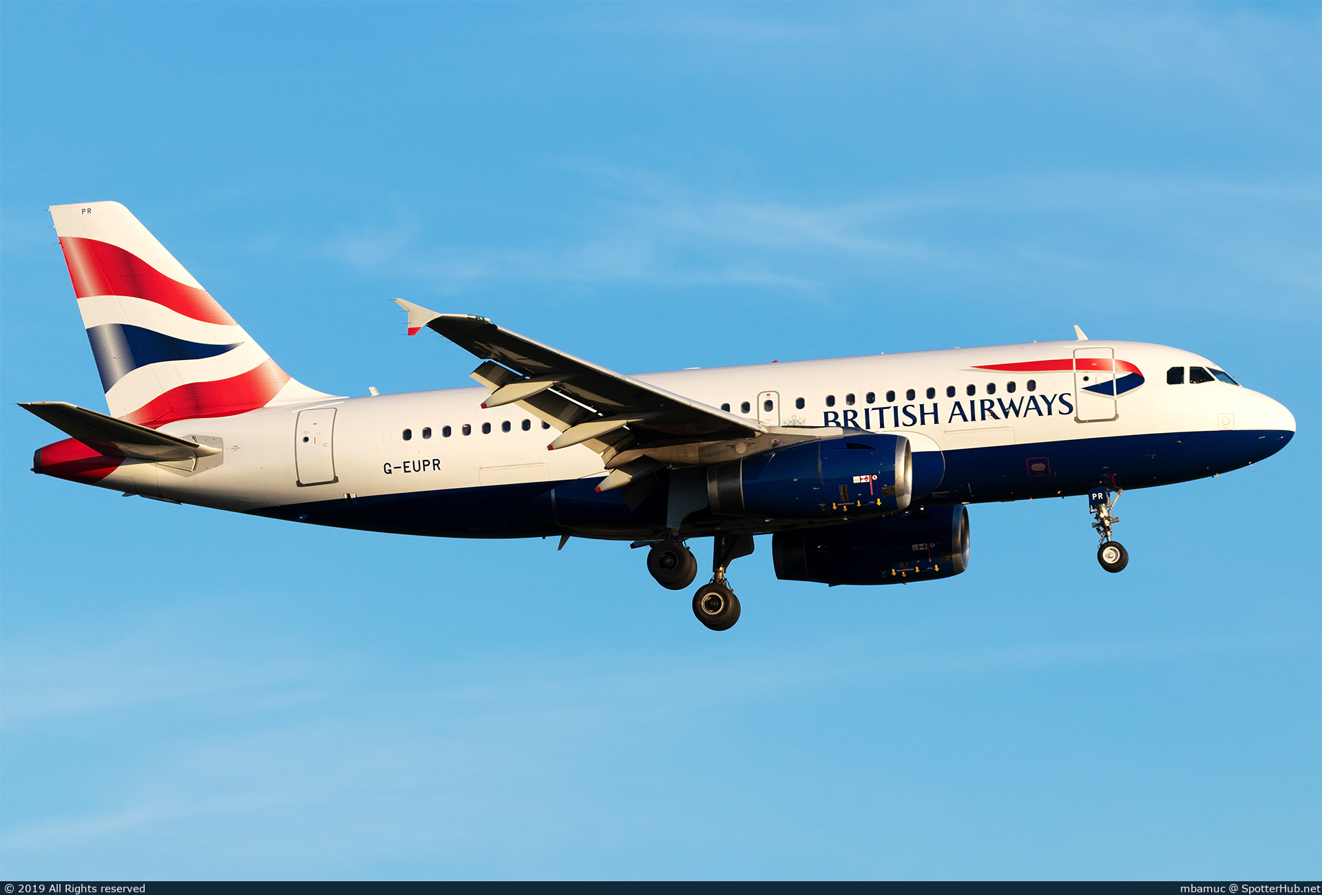 Photo of G-EUPR - Airbus A319-131 operated by British Airways