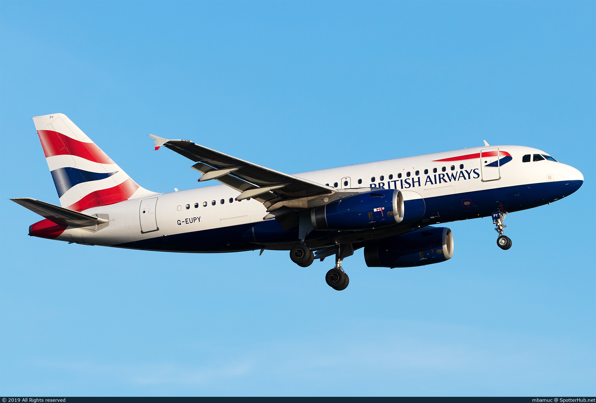 Photo of G-EUPY - Airbus A319-131 operated by British Airways