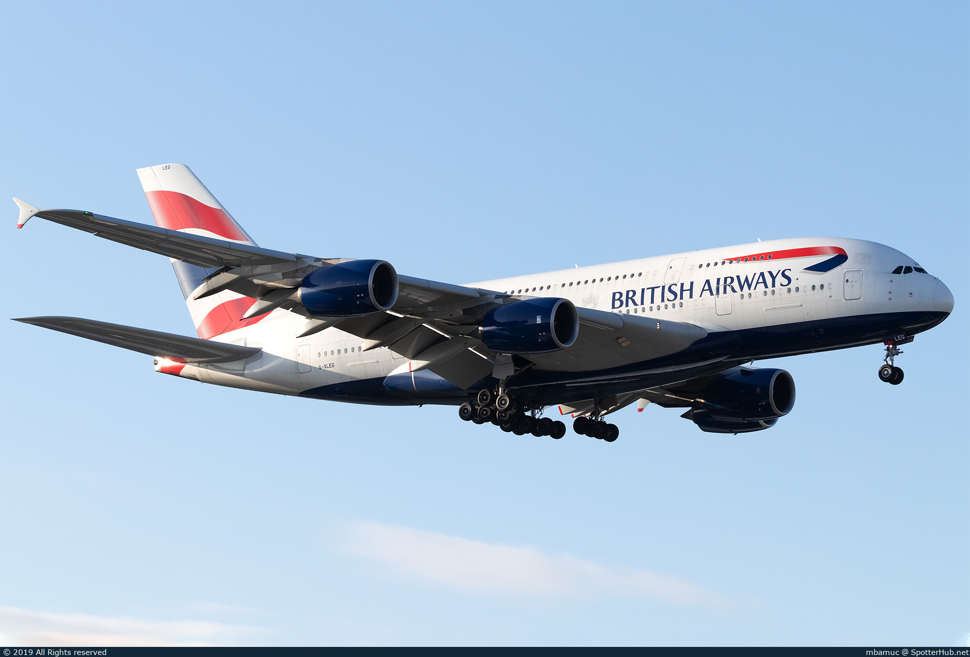 Photo of G-XLEG - Airbus A380-841 operated by British Airways