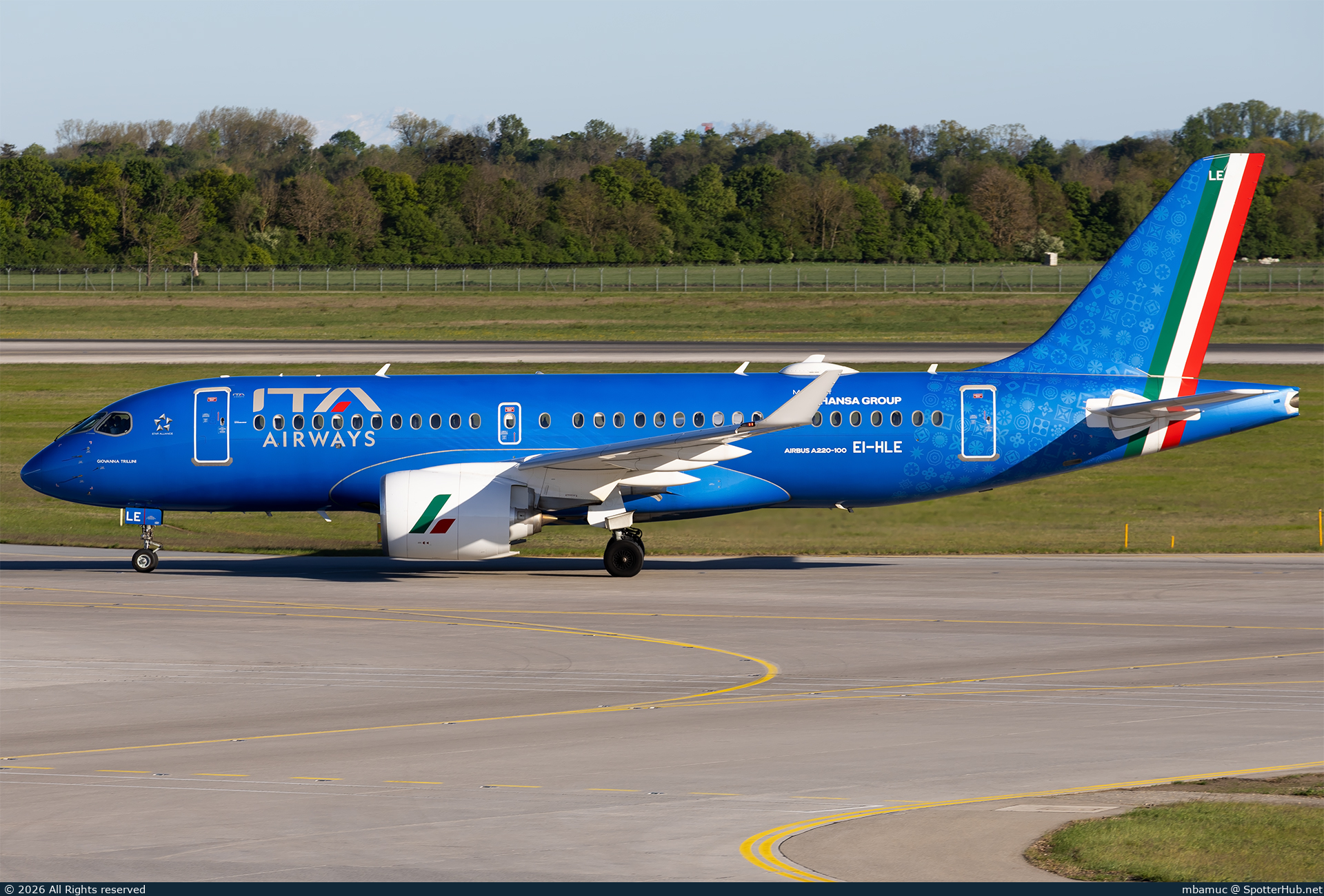 Photo of EI-HLE - Airbus A220-100 operated by ITA Airways