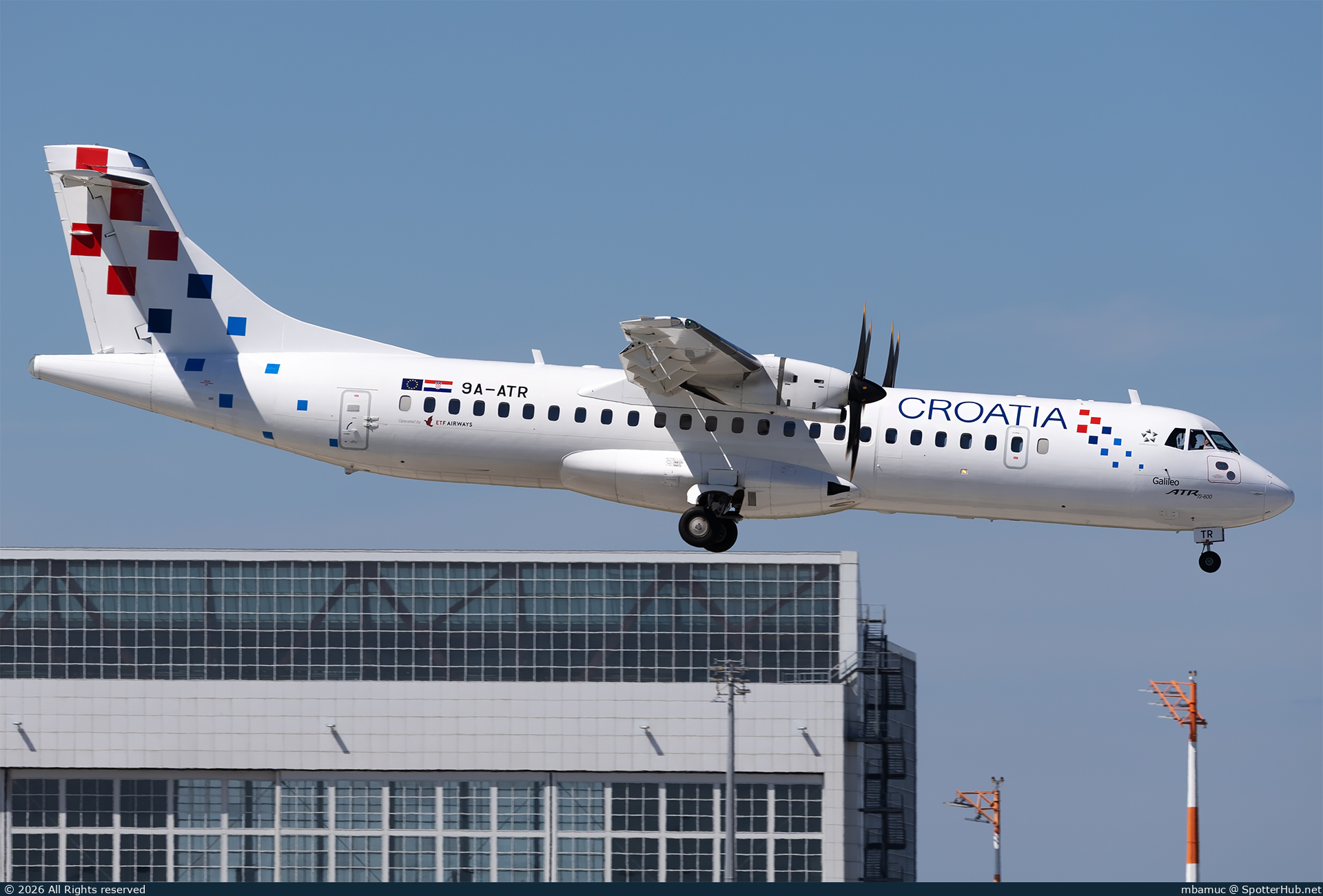 Photo of 9A-ATR - ATR 72-600 operated by Croatia Airlines (opb ETF Airways)