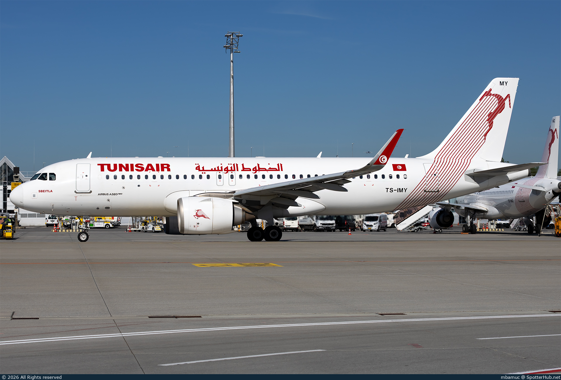 Photo of TS-IMY - Airbus A320-251N operated by Tunisair
