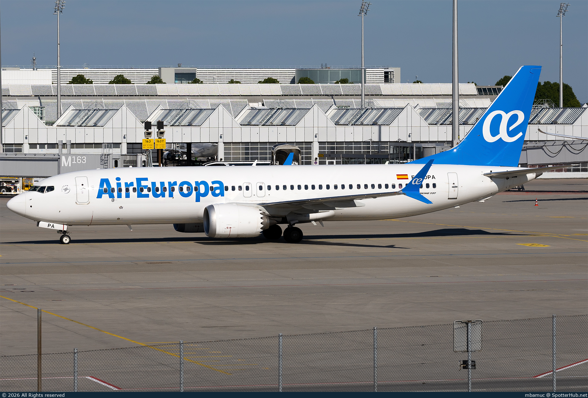 Photo of EC-OPA - Boeing 737 MAX 8 operated by Air Europa