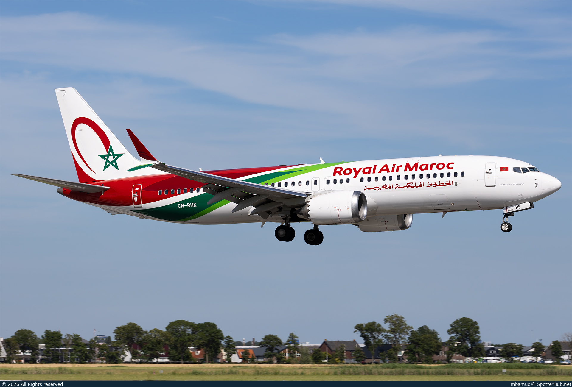 Photo of CN-RHK - Boeing 737 MAX 8 operated by Royal Air Maroc