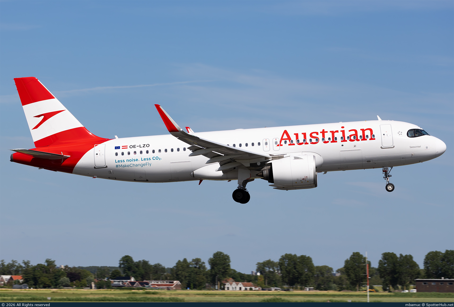 Photo of OE-LZO - Airbus A320-271N operated by Austrian Airlines