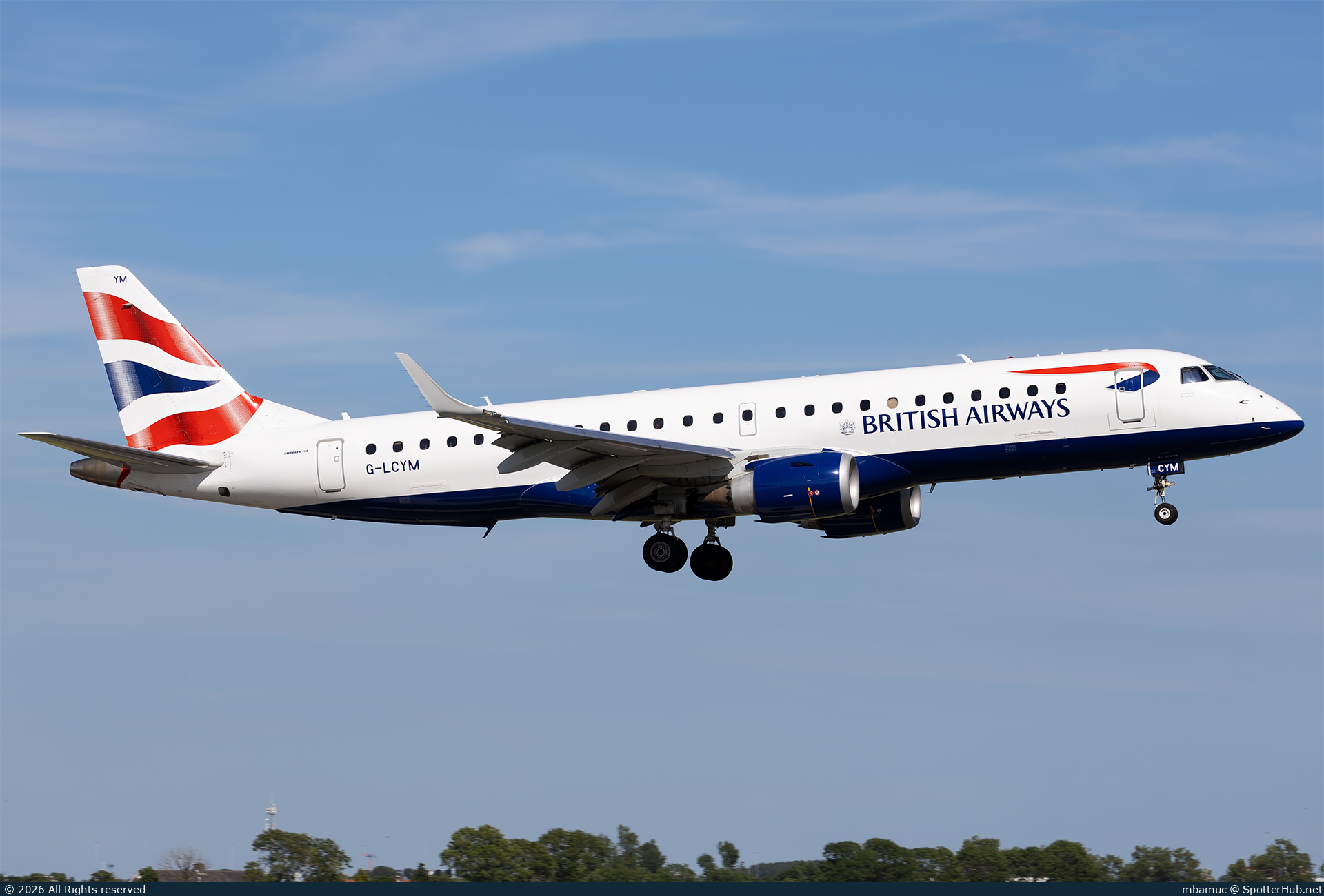 Photo of G-LCYM - Embraer ERJ-190LR operated by BA CityFlyer