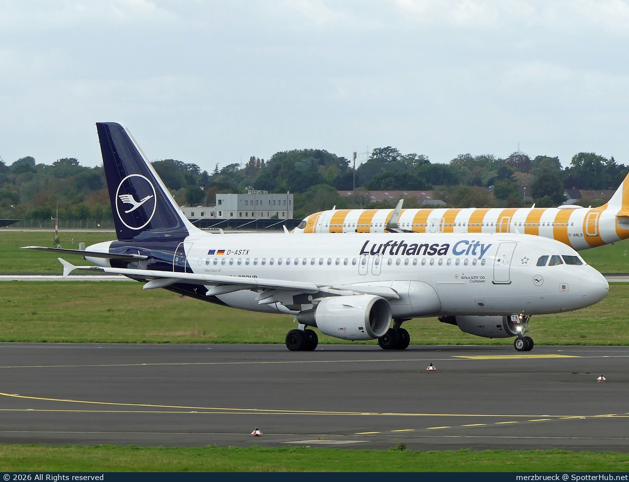 Photo of D-ASTX - Airbus A319-112 operated by Lufthansa City Airlines