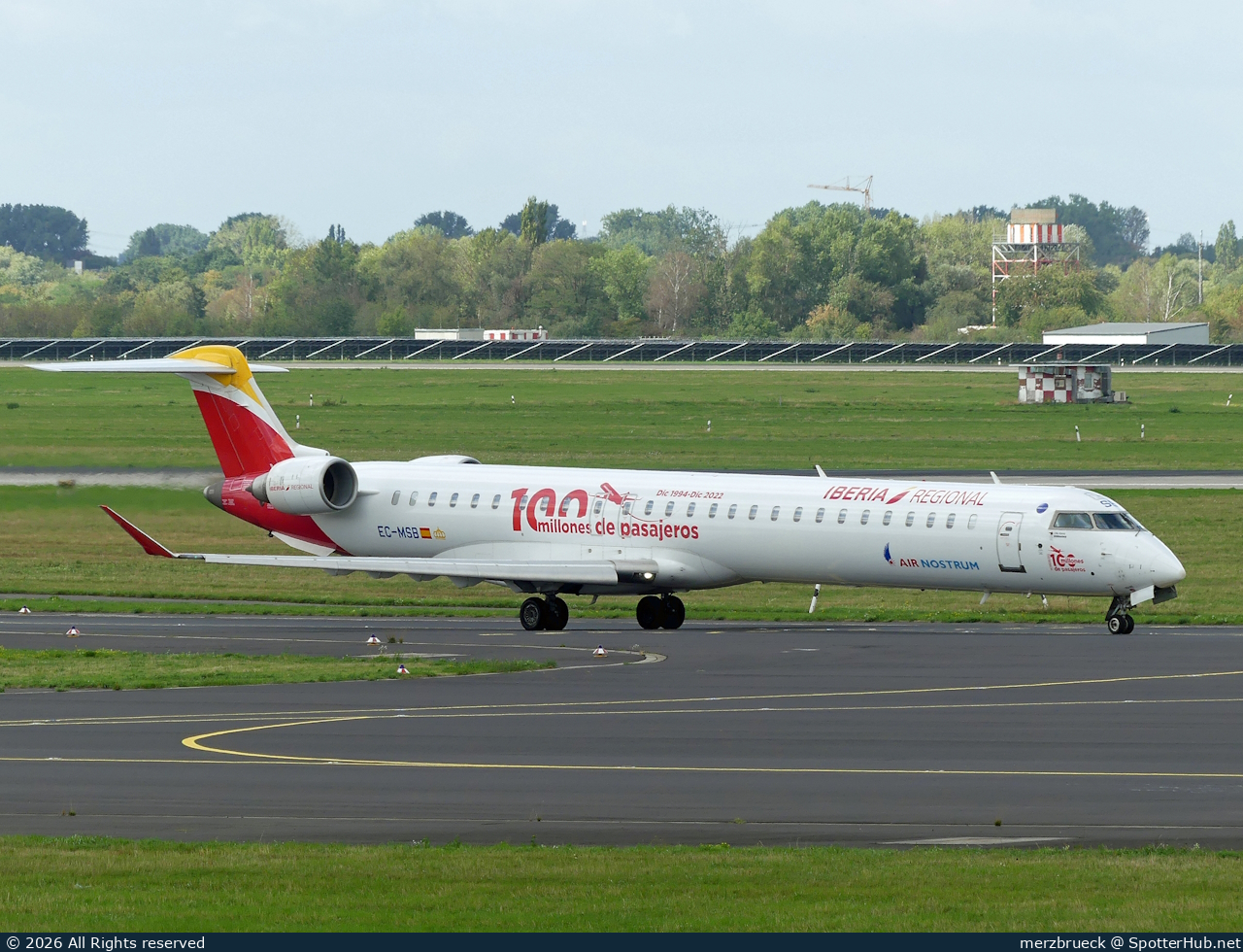 Photo of EC-MSB - Bombardier CRJ-1000 operated by Iberia Regional (opb Air Nostrum)