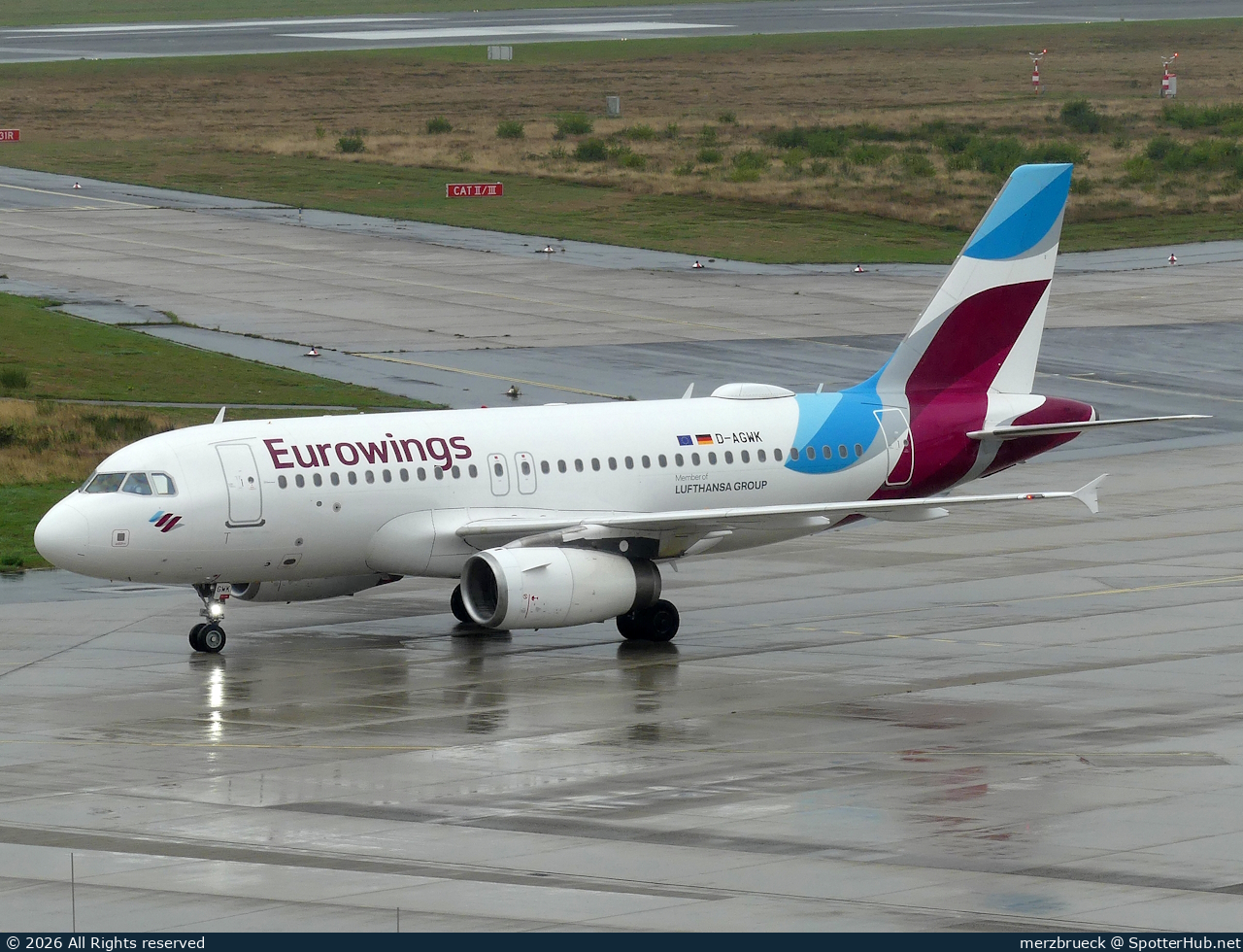 Photo of D-AGWK - Airbus A319-132 operated by Eurowings
