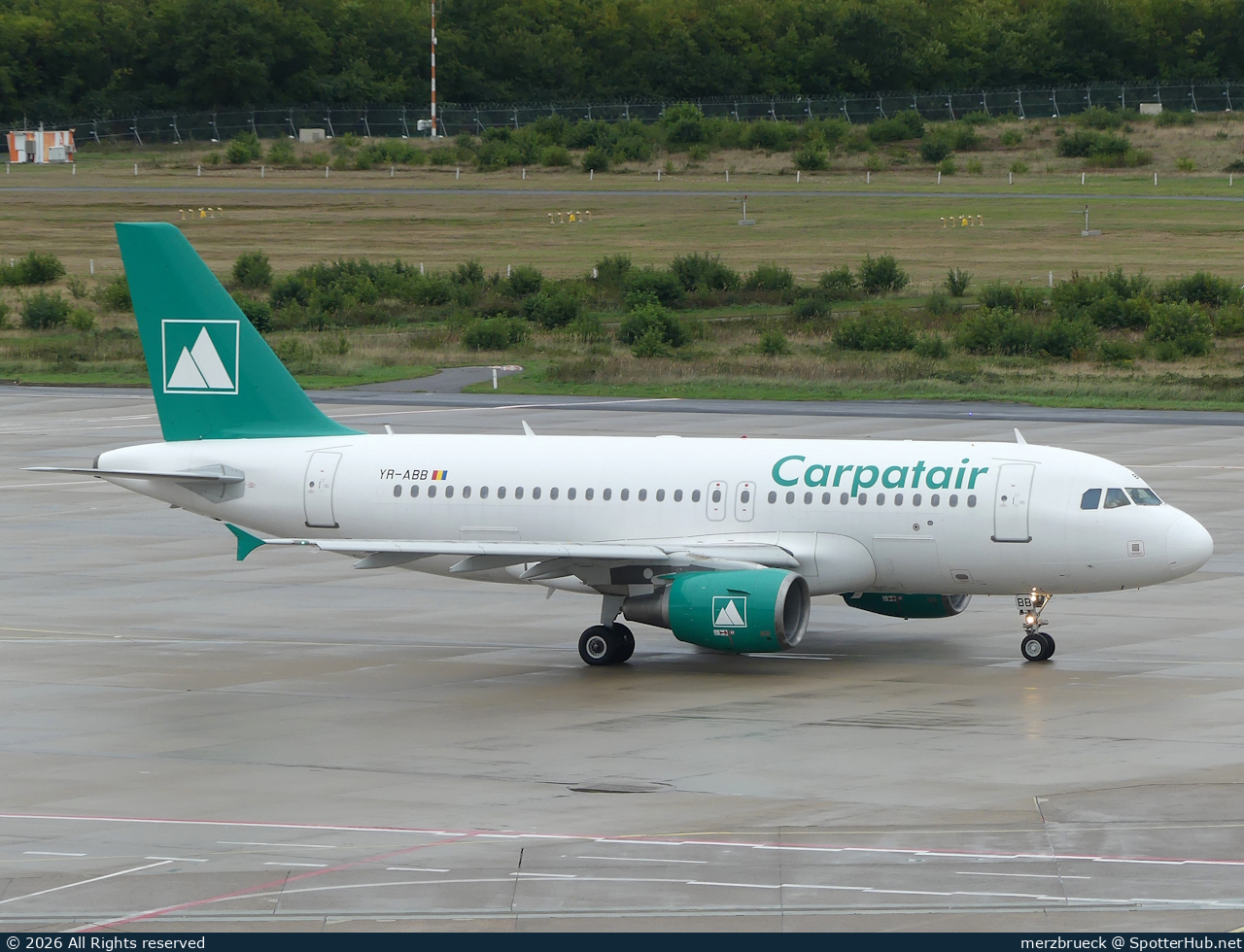 Photo of YR-ABB - Airbus A319-112 operated by Carpatair