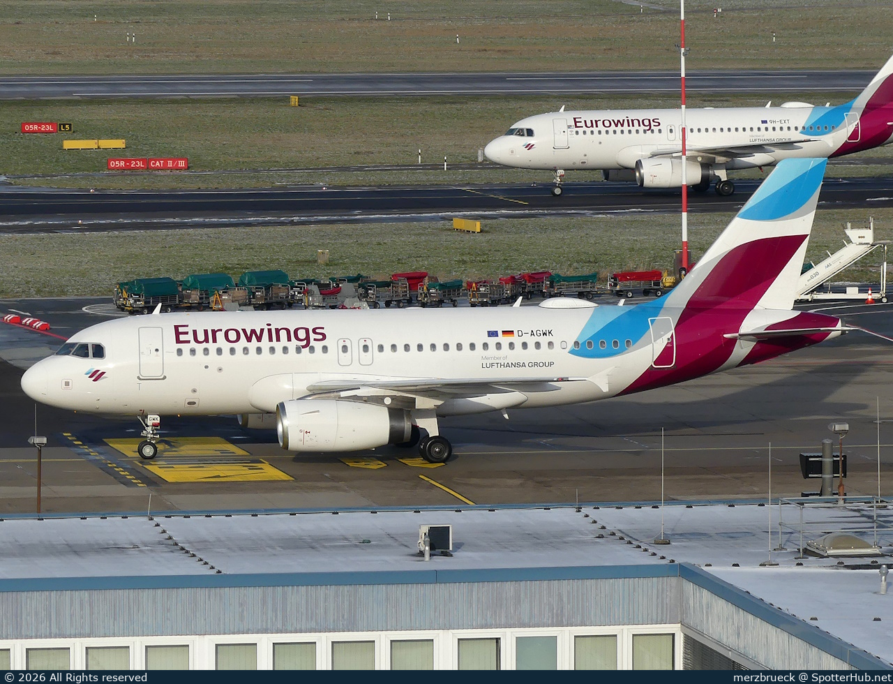 Photo of D-AGWK - Airbus A319-132 operated by Eurowings