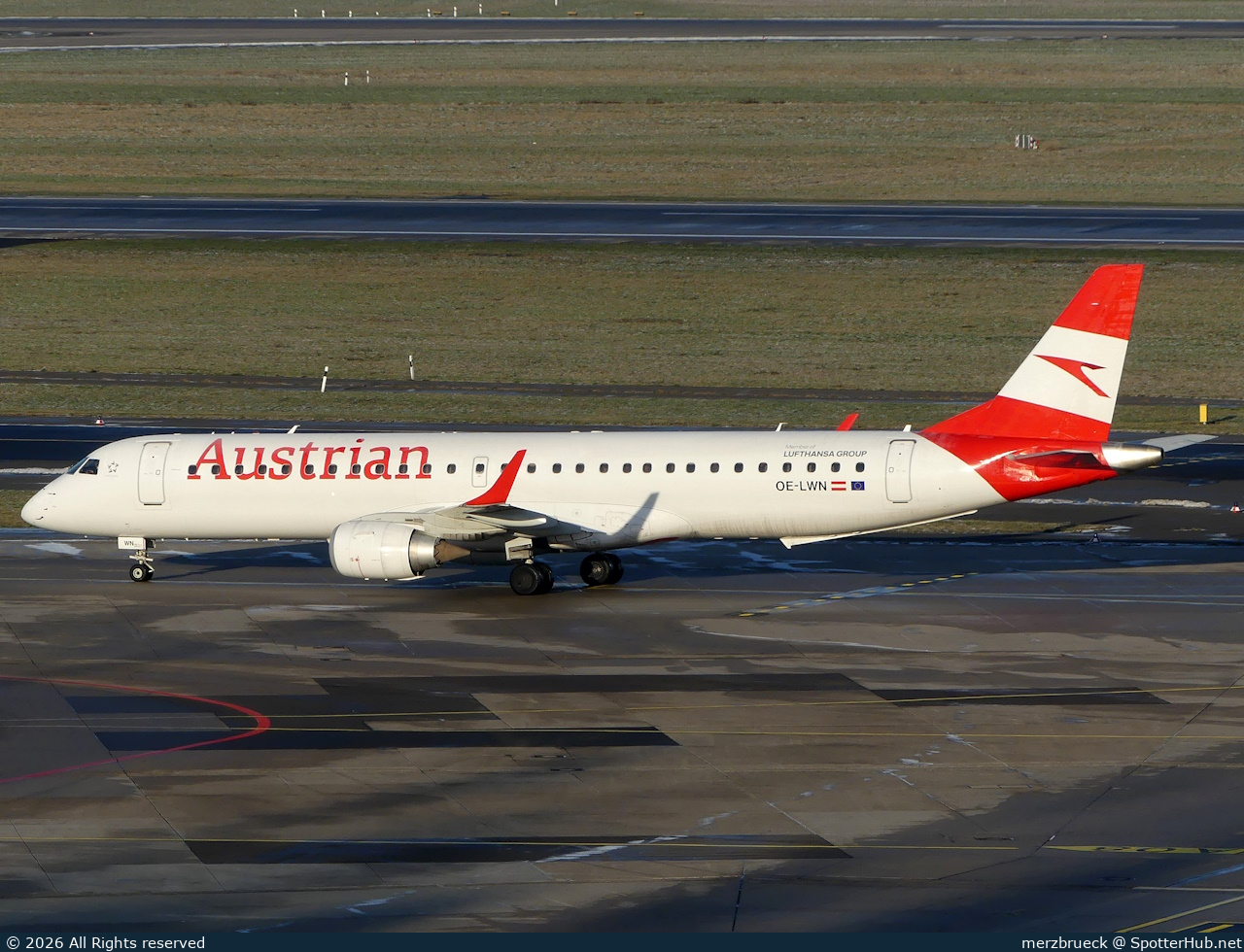Photo of OE-LWN - Embraer ERJ-195LR operated by Austrian Airlines