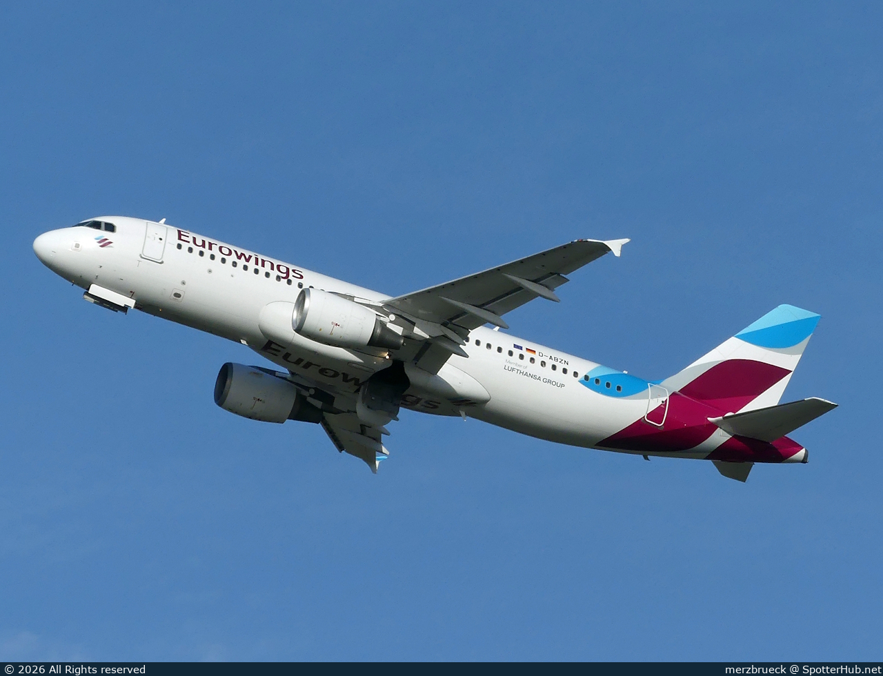Photo of D-ABZN - Airbus A320-216 operated by Eurowings