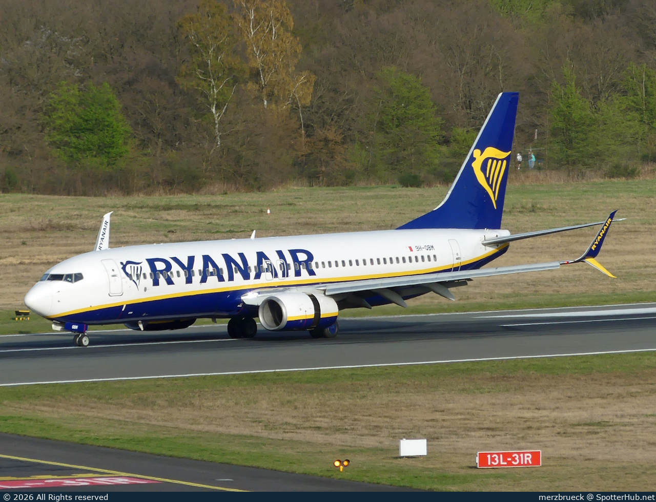 Photo of 9H-QBM - Boeing 737-8AS operated by Ryanair (opb Malta Air)