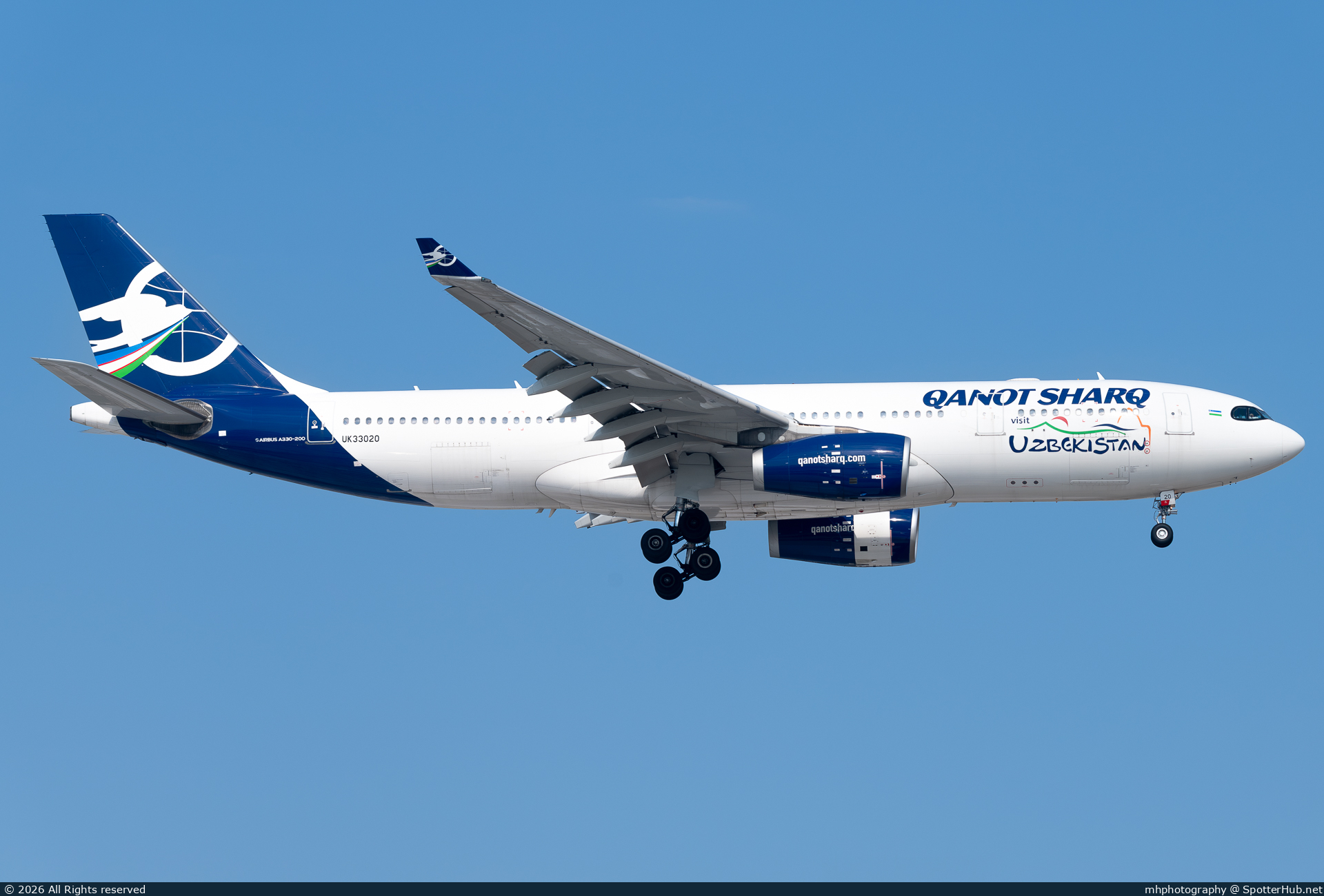 Photo of UK33020 - Airbus A330-243 operated by Qanot Sharq Airlines