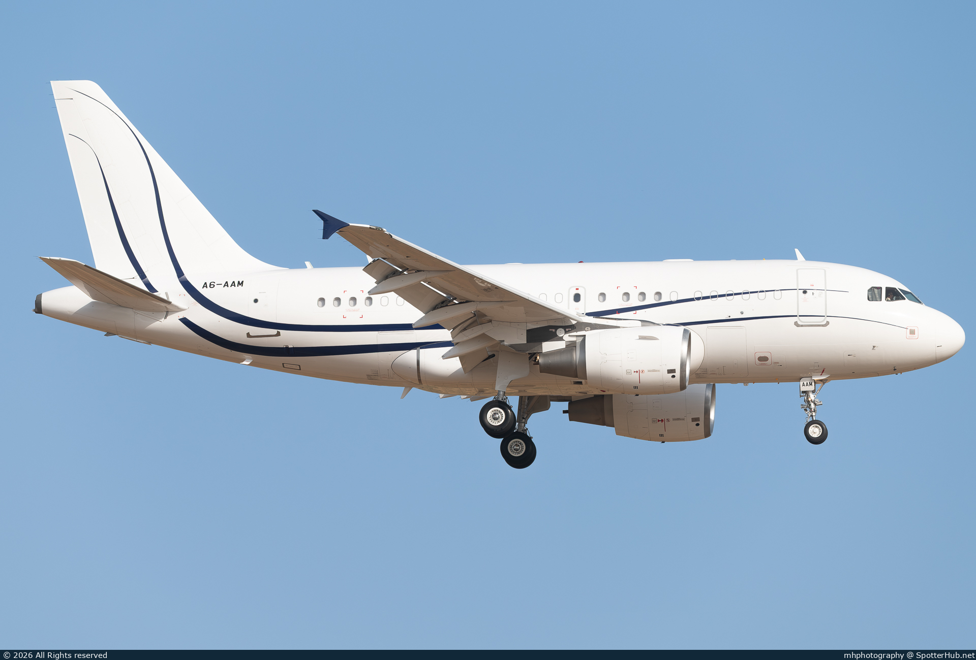 Photo of A6-AAM - Airbus A318-112(CJ) Elite operated by Gama Aviation FZC
