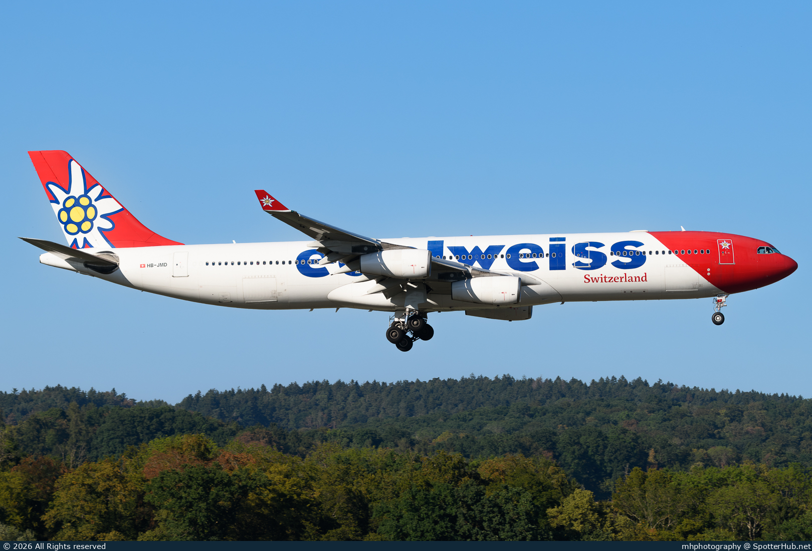 Photo of HB-JMD - Airbus A340-313 operated by Edelweiss Air