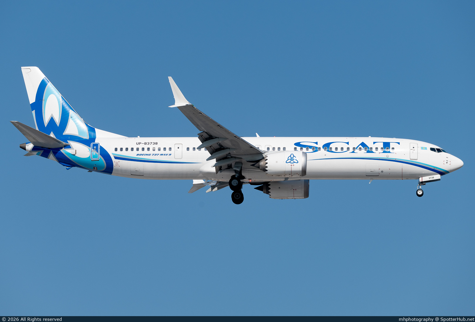 Photo of UP-B3738 - Boeing 737 MAX 9 operated by SCAT Airlines