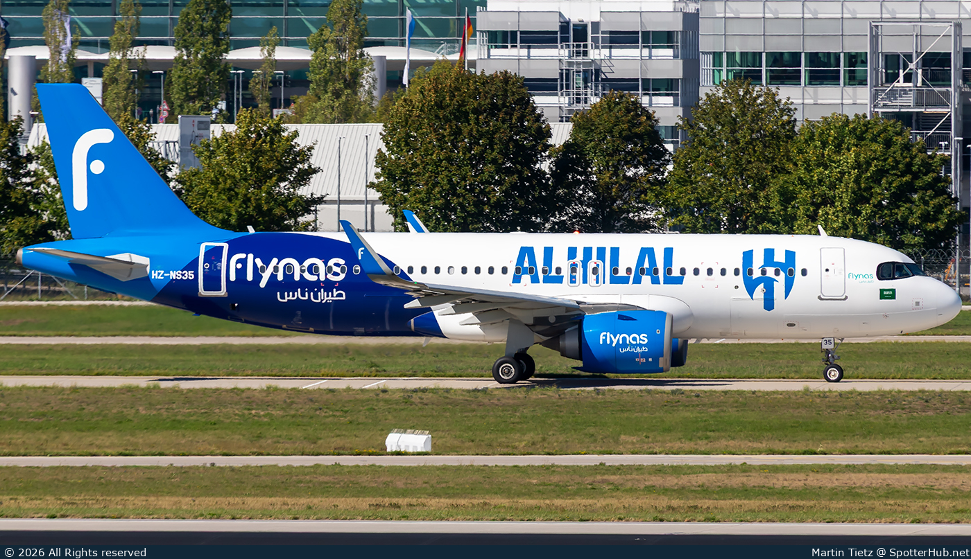 Photo of HZ-NS35 - Airbus A320-251N operated by Flynas