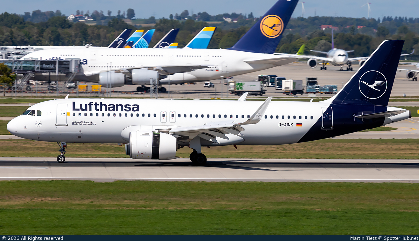 Photo of D-AINK - Airbus A320-271N operated by Lufthansa