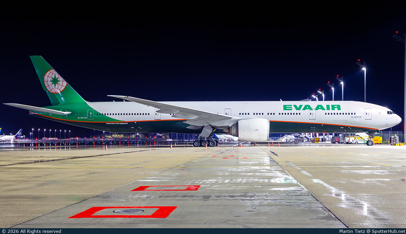 Photo of B-16738 - Boeing 777-36N(ER) operated by EVA Air