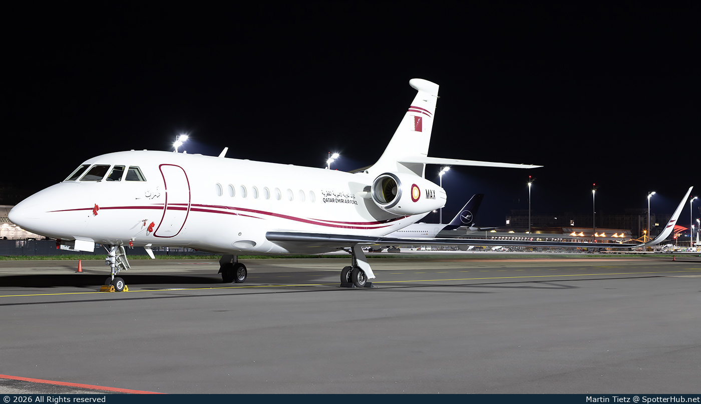 Photo of A7-MAX - Dassault Falcon 2000LXS operated by Qatar Emiri Air Force