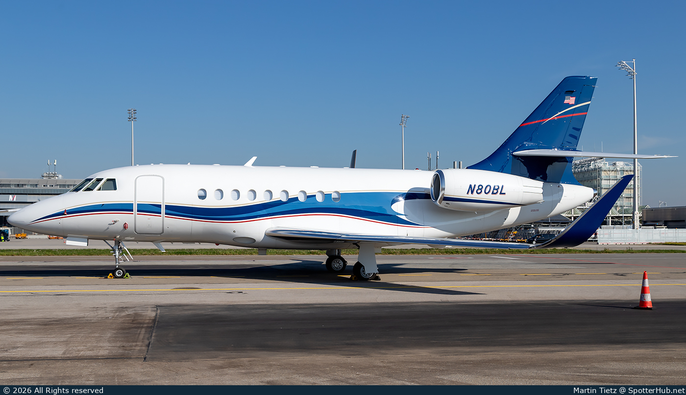 Photo of N80BL - Dassault Falcon 2000LX operated by SDC Capital Partners