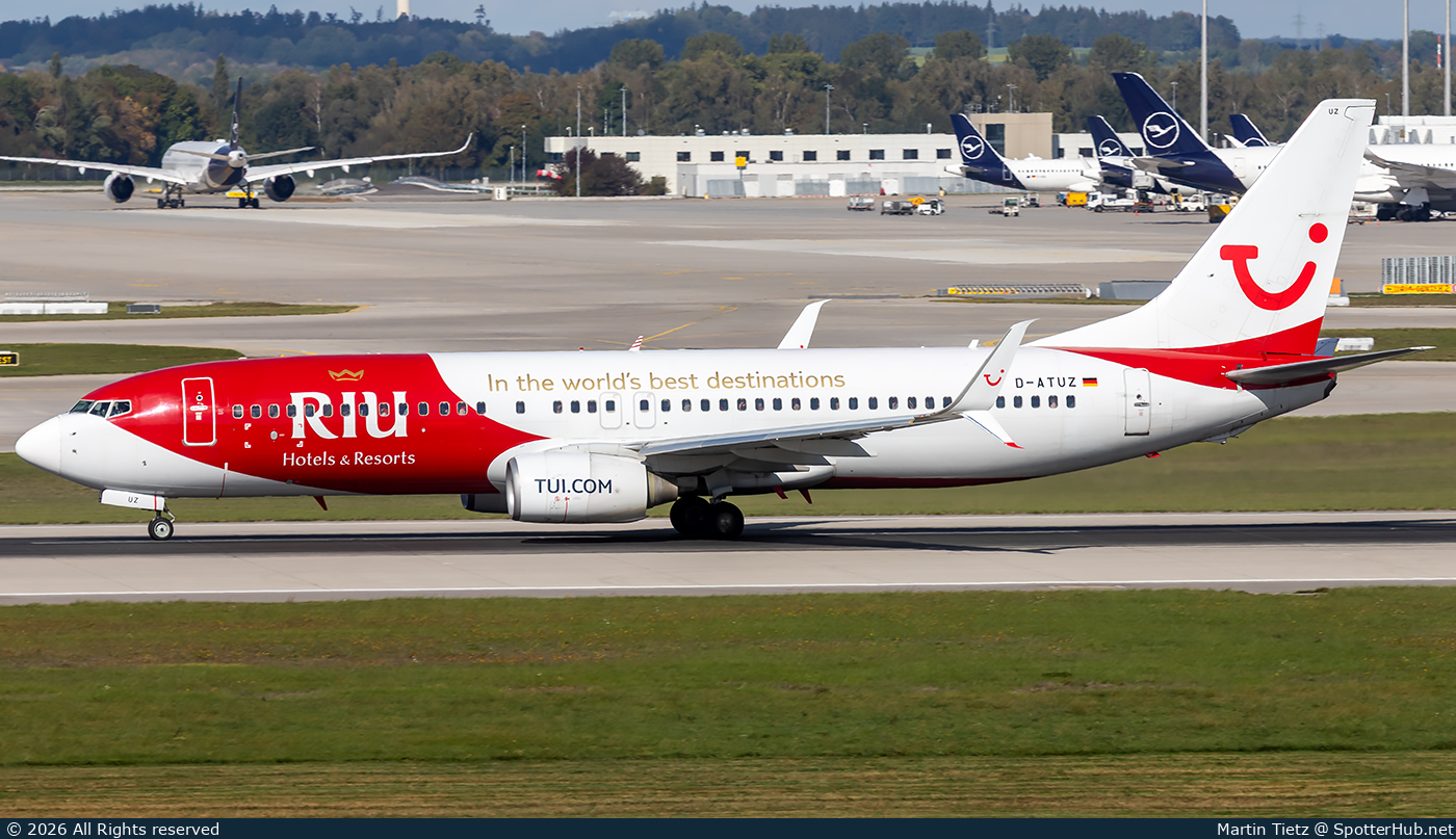 Photo of D-ATUZ - Boeing 737-8K5 operated by TUIfly