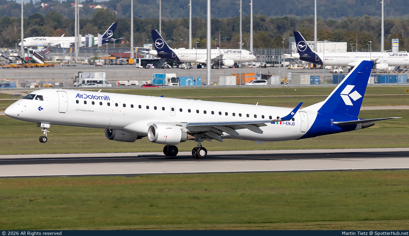 Photo of I-ENJD - Embraer ERJ-195LR operated by Air Dolomiti