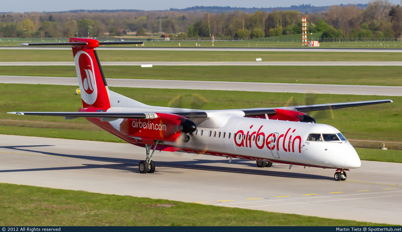 Photo of D-ABQG - Bombardier DHC-8-402 Dash 8 Q400 operated by Air Berlin (opb LGW Luftfahrtgesellschaft Walter)