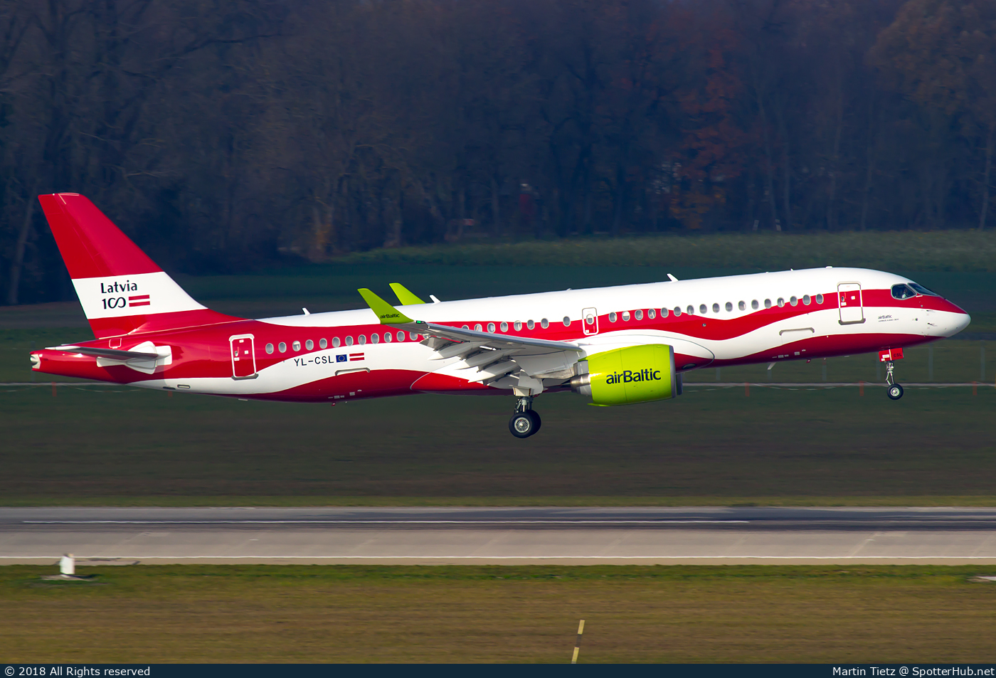 Photo of YL-CSL - Airbus A220-300 operated by airBaltic
