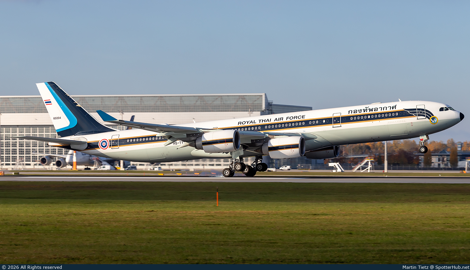 Photo of HS-TYV - Airbus A340-541 operated by Royal Thai Air Force