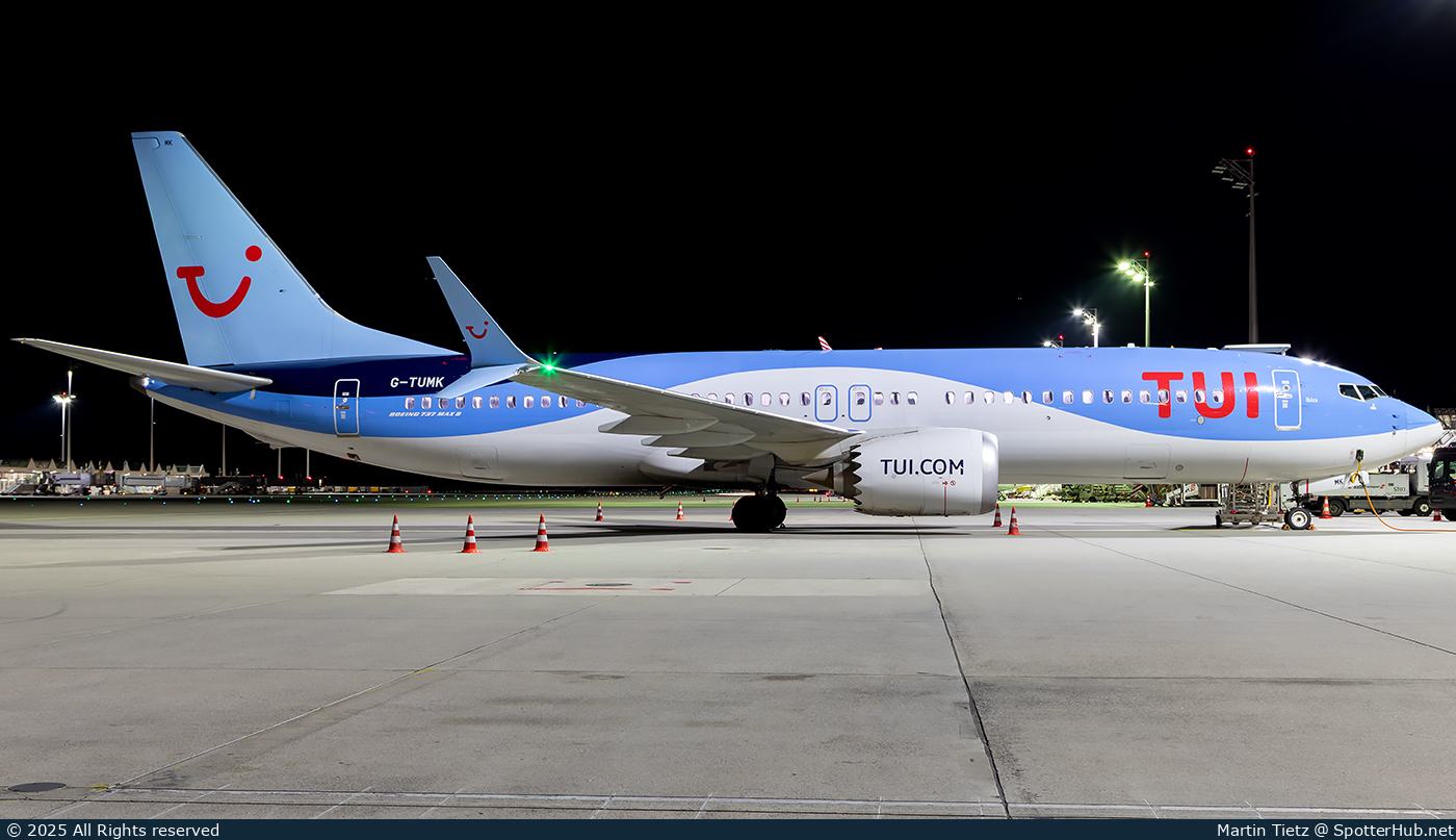 Photo of G-TUMK - Boeing 737 MAX 8 operated by TUI Airways