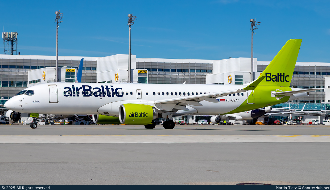 Photo of YL-CSA - Airbus A220-300 operated by airBaltic