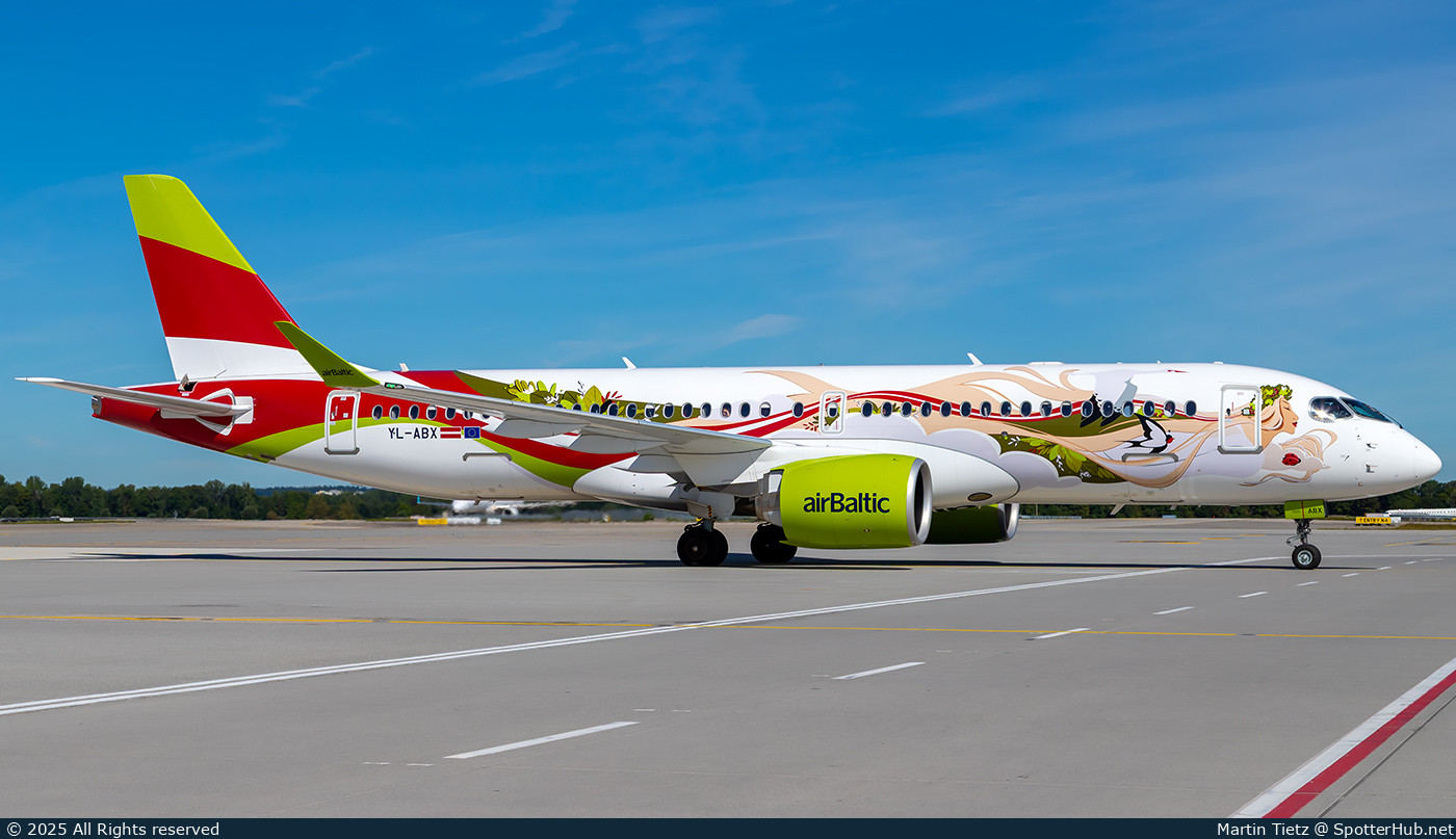 Photo of YL-ABX - Airbus A220-300 operated by airBaltic