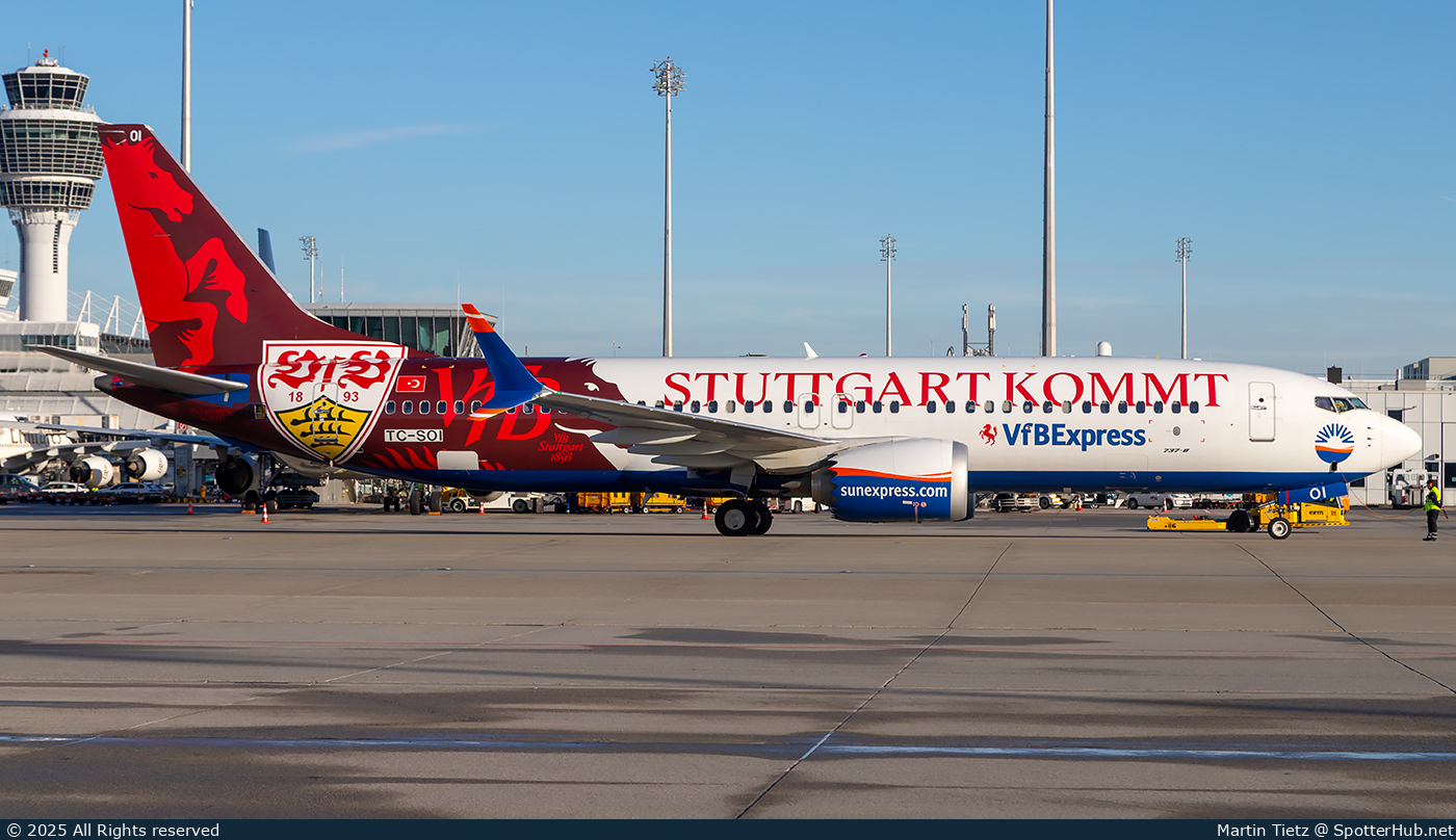 Photo of TC-SOI - Boeing 737 MAX 8 operated by SunExpress