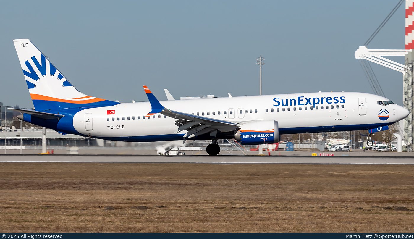 Photo of TC-SLE - Boeing 737 MAX 8 operated by SunExpress
