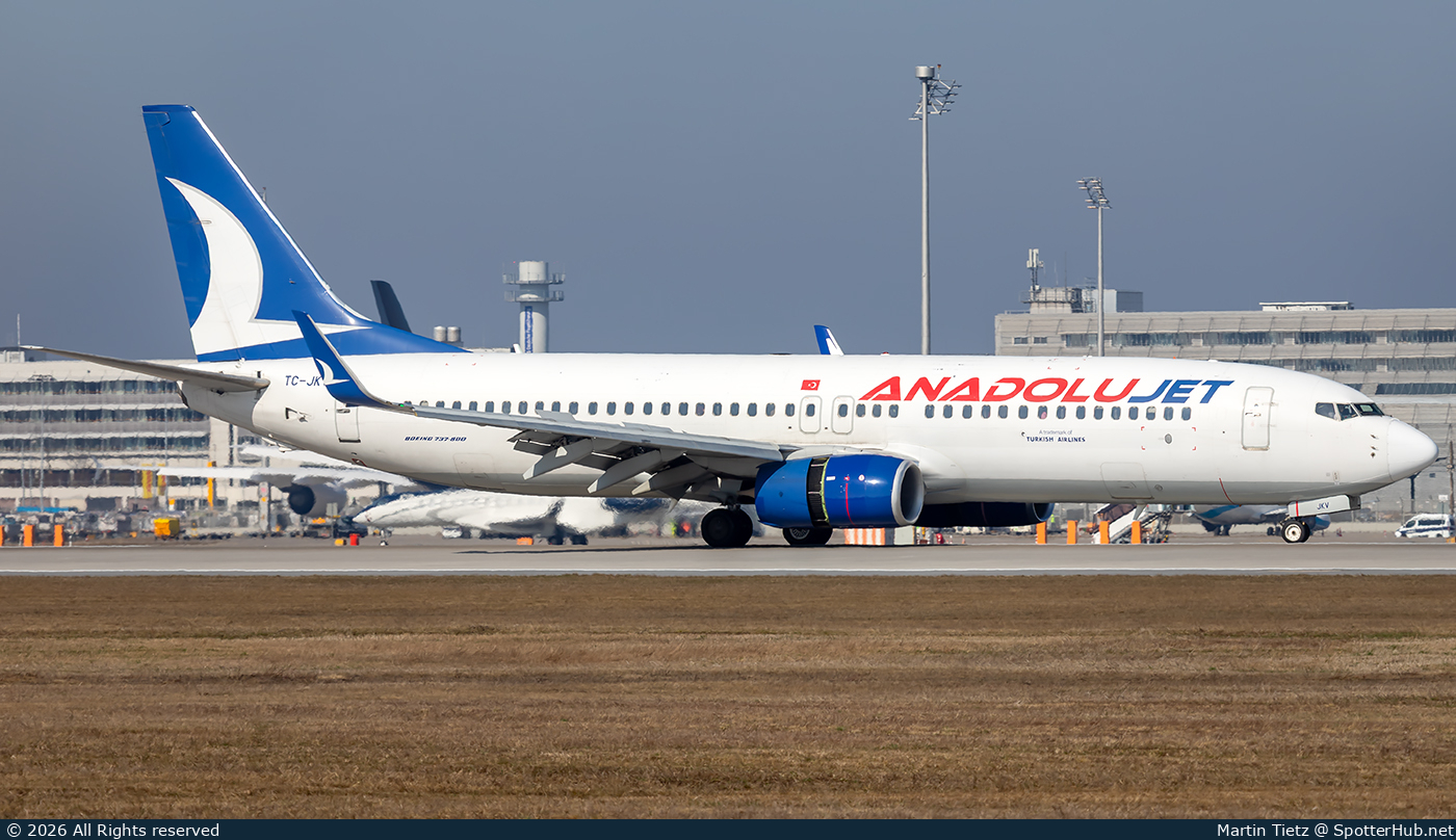 Photo of TC-JKV - Boeing 737-8Q8 operated by AnadoluJet