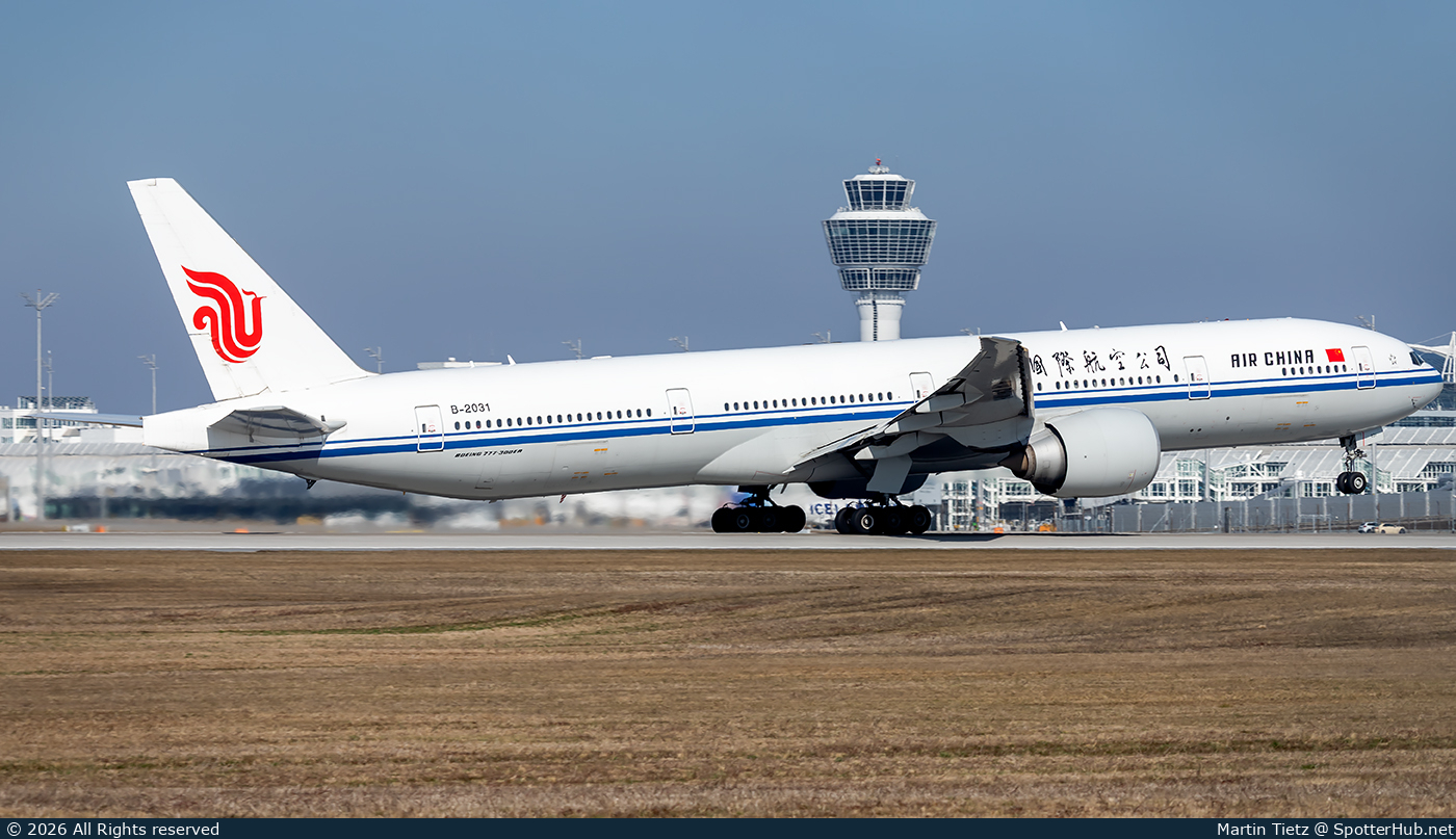 Photo of B-2031 - Boeing 777-39L(ER) operated by Air China